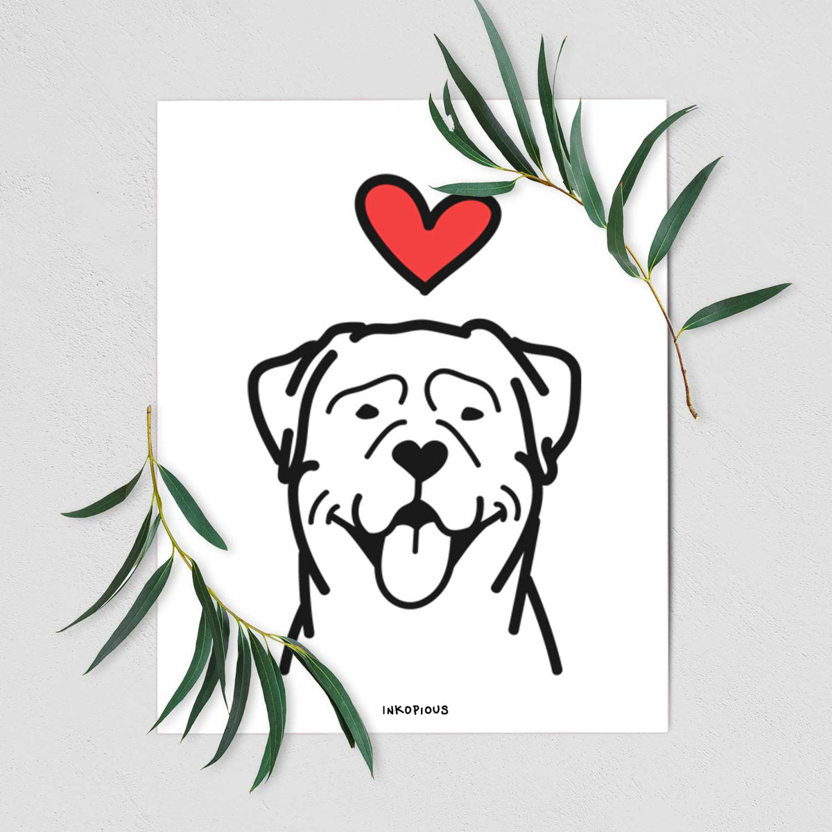 Love Always Rottweiler Art Print