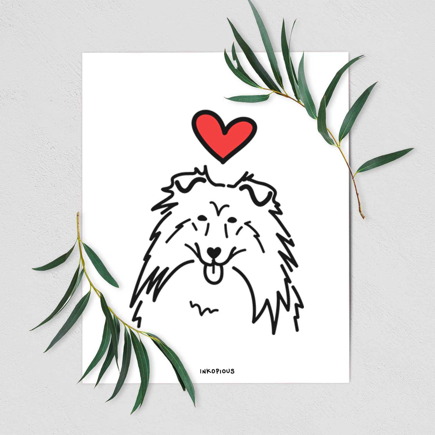 Love Always Rough Collie Art Print