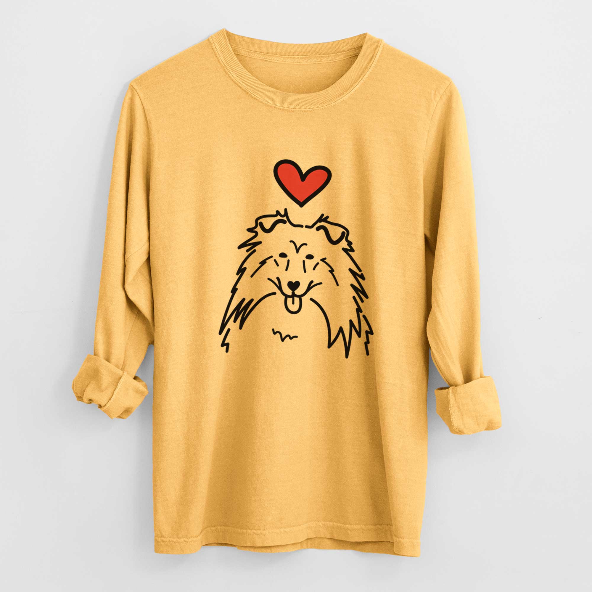 Love Always Rough Collie - Heavyweight 100% Cotton Long Sleeve