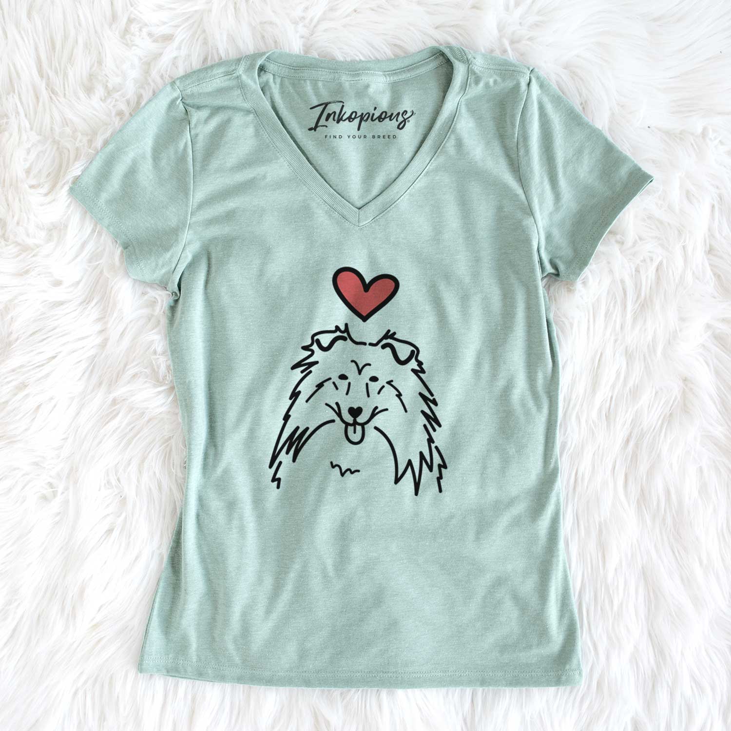 Love Always Rough Collie - Women's V-neck Shirt