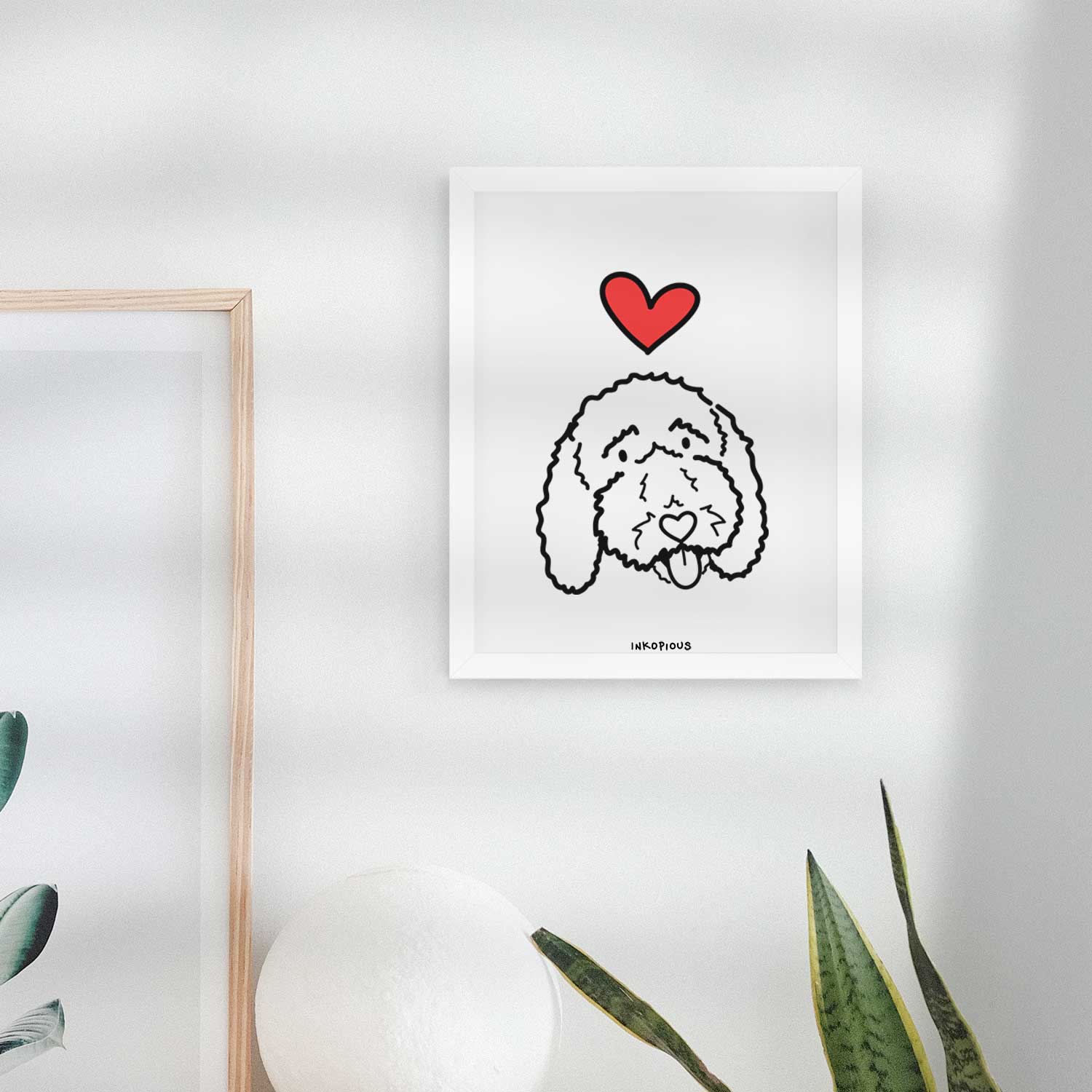 Love Always Bernedoodle - Ruby Art Print