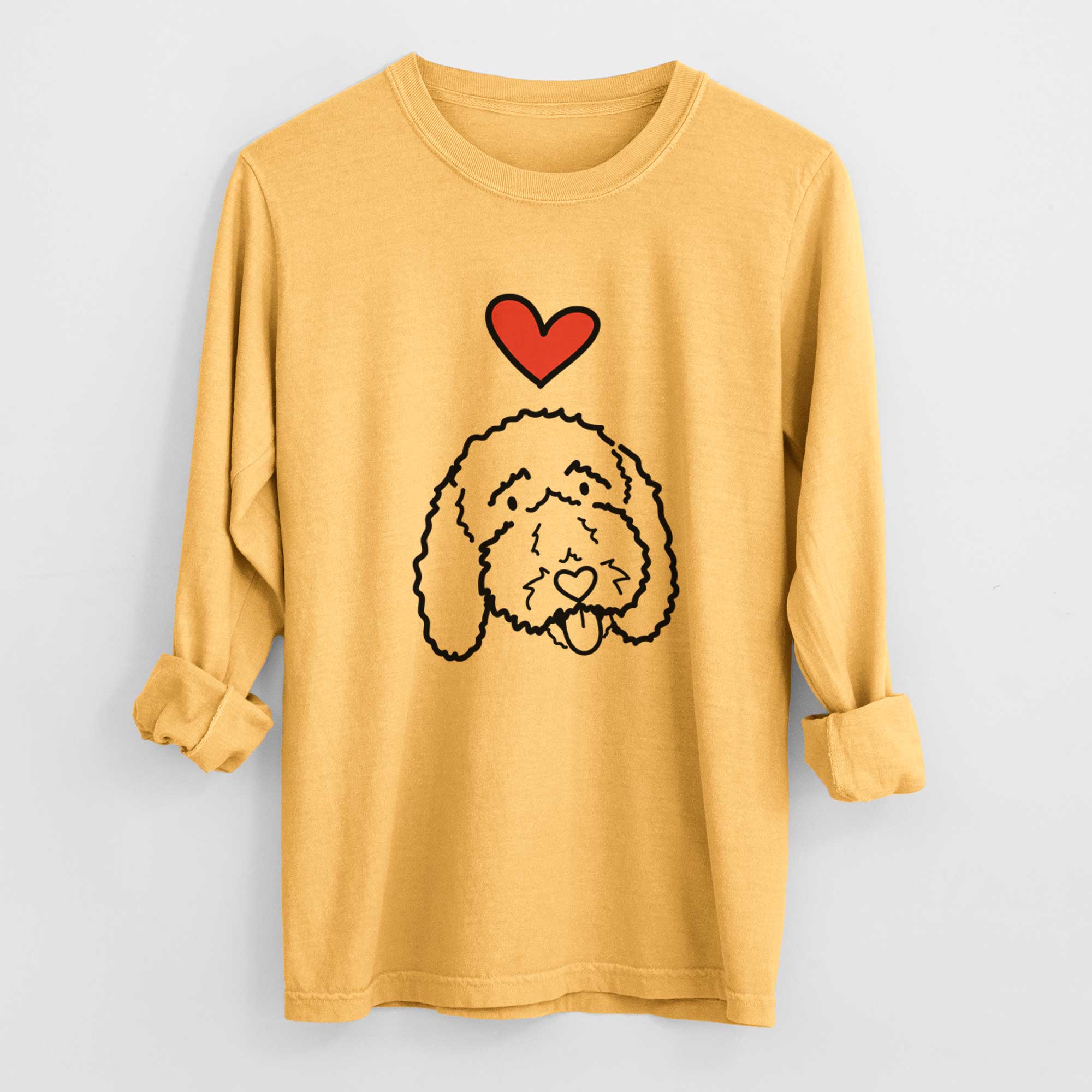 Love Always Bernedoodle - Ruby - Heavyweight 100% Cotton Long Sleeve