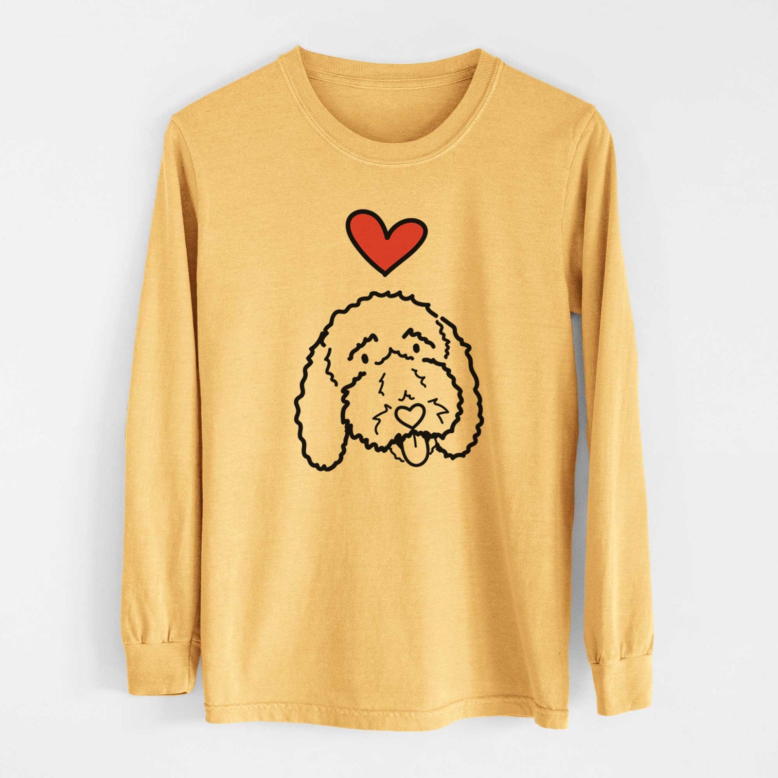 Love Always Bernedoodle - Ruby - Heavyweight 100% Cotton Long Sleeve