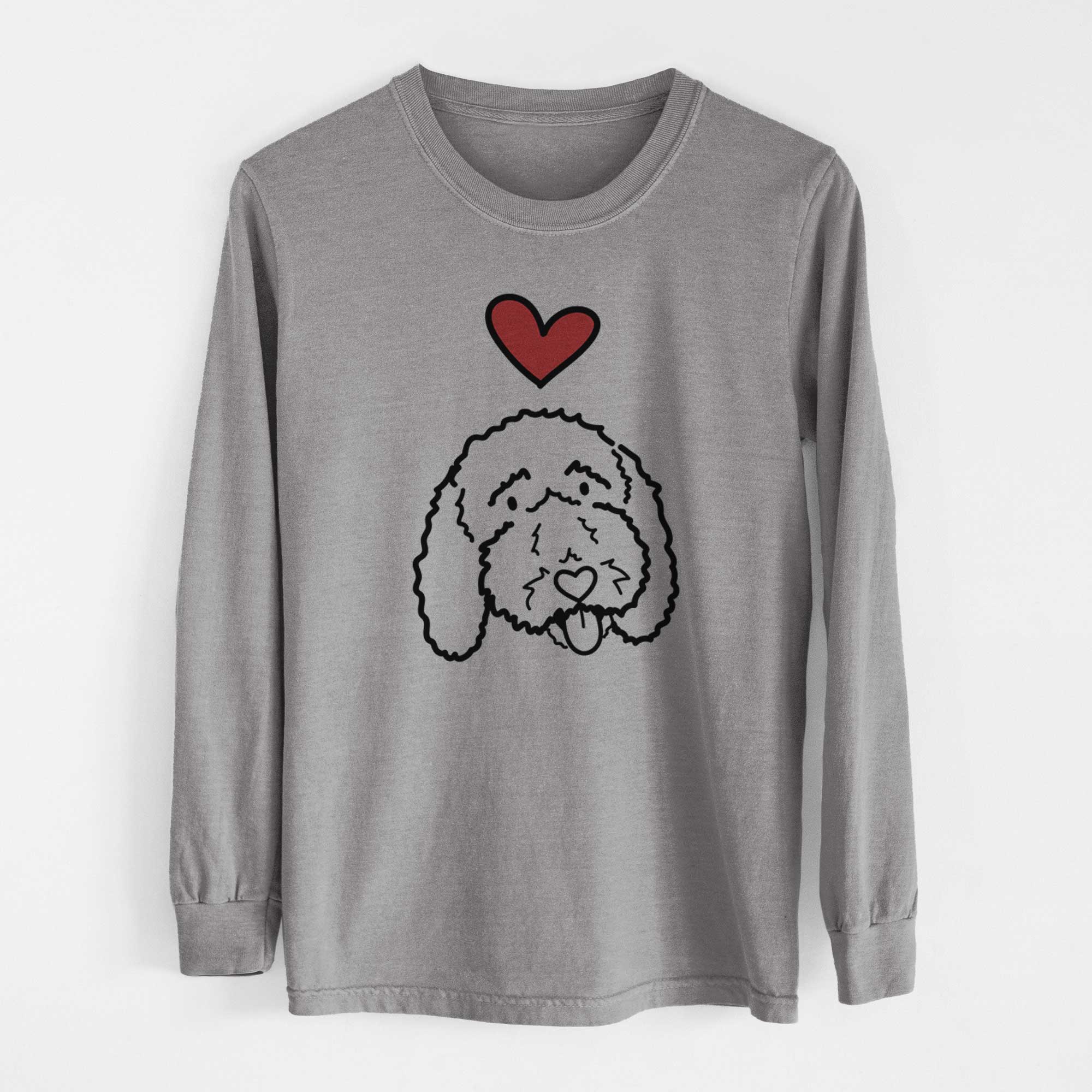 Love Always Bernedoodle - Ruby - Heavyweight 100% Cotton Long Sleeve