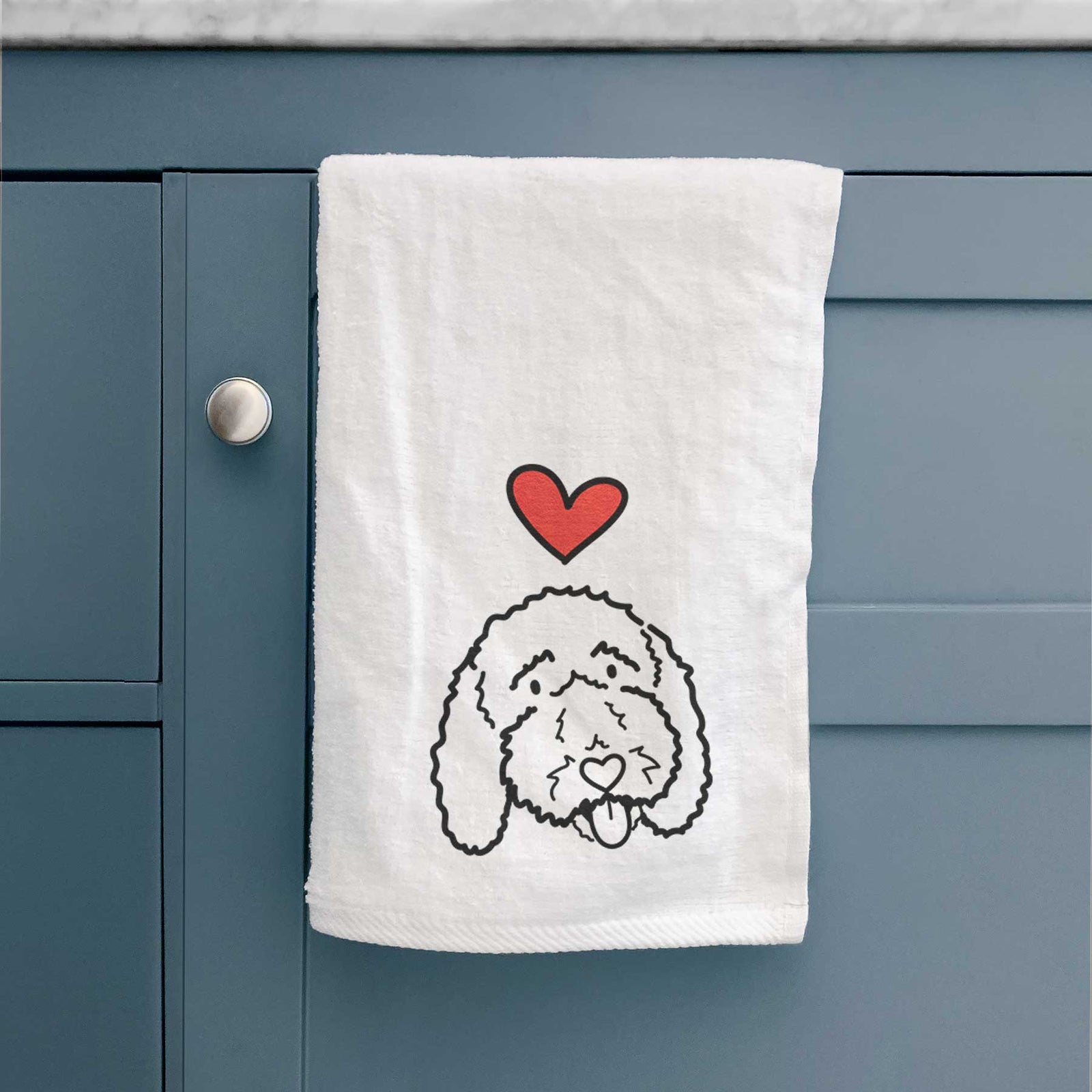 Love Always Bernedoodle - Ruby - Decorative Hand Towel