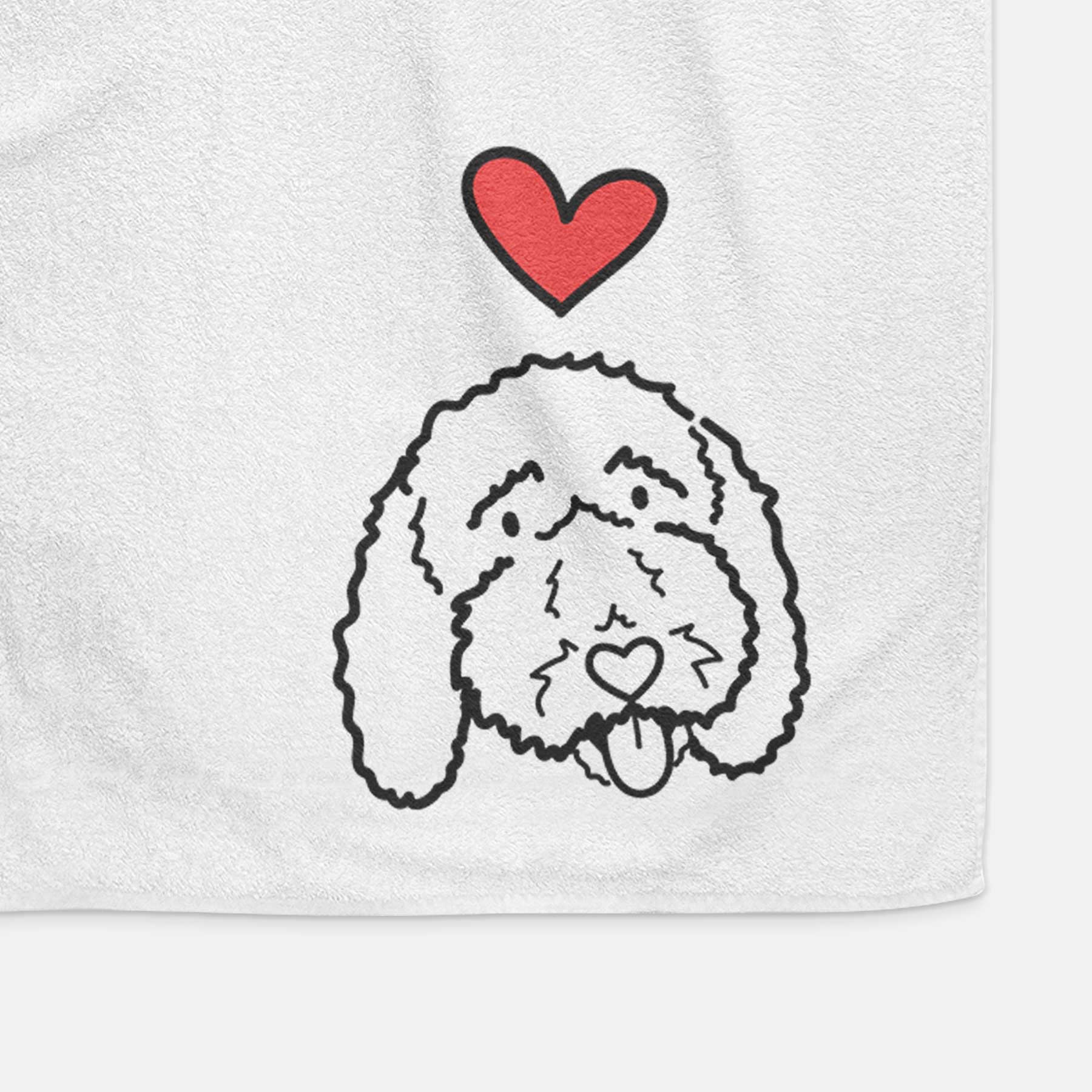 Love Always Bernedoodle - Ruby - Decorative Hand Towel