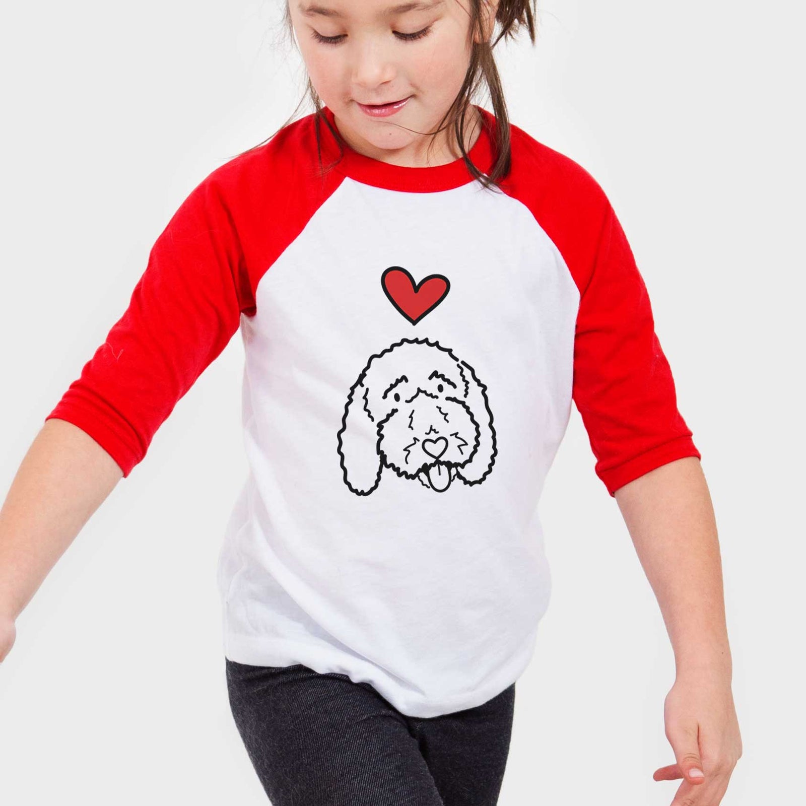 Love Always Bernedoodle - Ruby - Youth 3/4 Long Sleeve