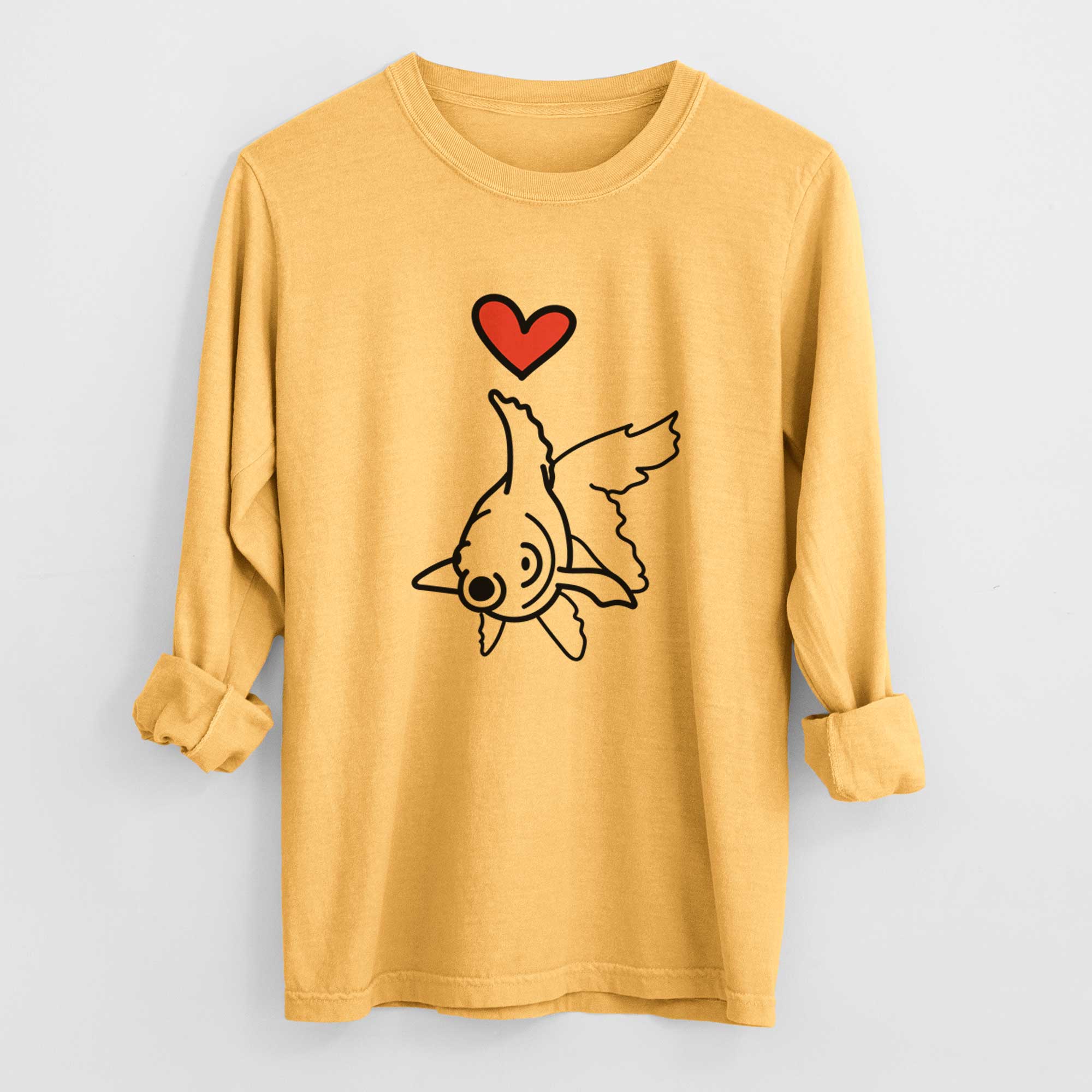 Love Always Goldfish - Ruby - Heavyweight 100% Cotton Long Sleeve