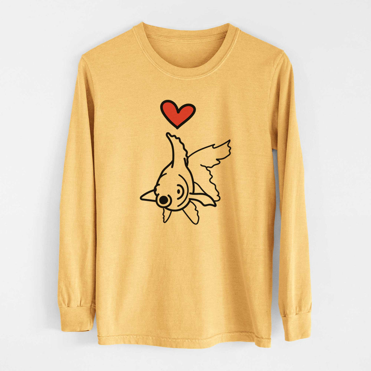 Love Always Goldfish - Ruby - Heavyweight 100% Cotton Long Sleeve