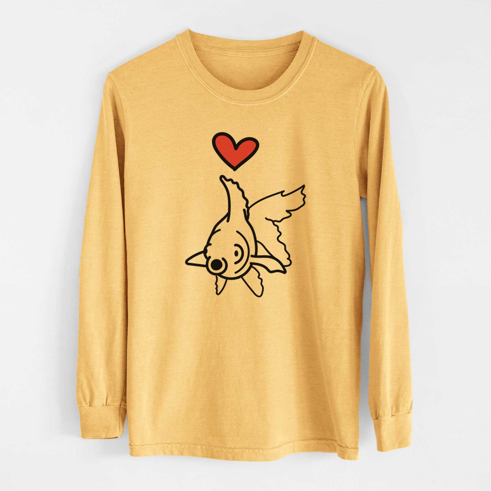 Love Always Goldfish - Ruby - Heavyweight 100% Cotton Long Sleeve