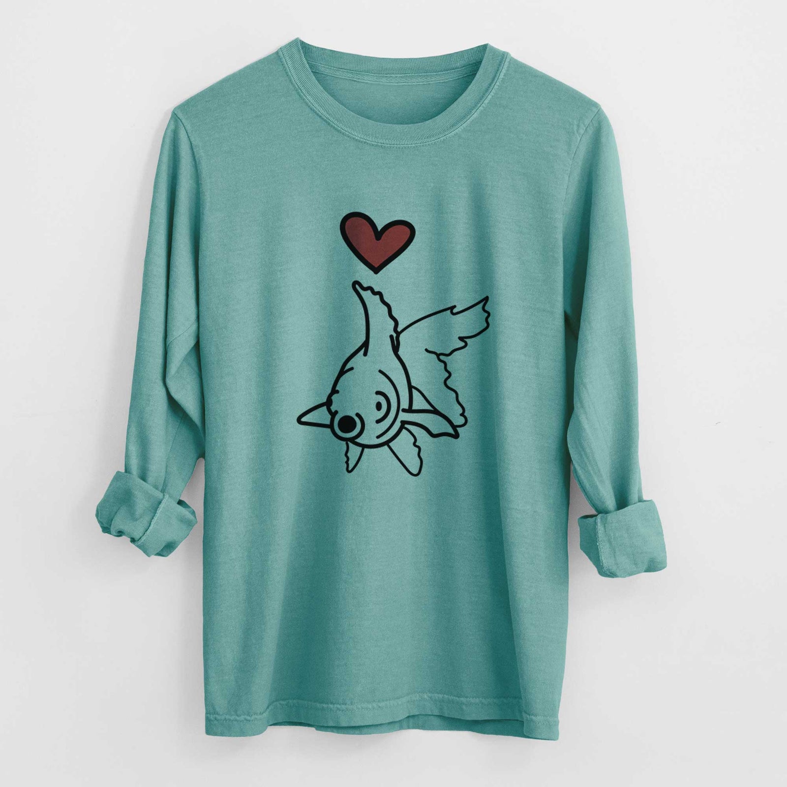 Love Always Goldfish - Ruby - Heavyweight 100% Cotton Long Sleeve