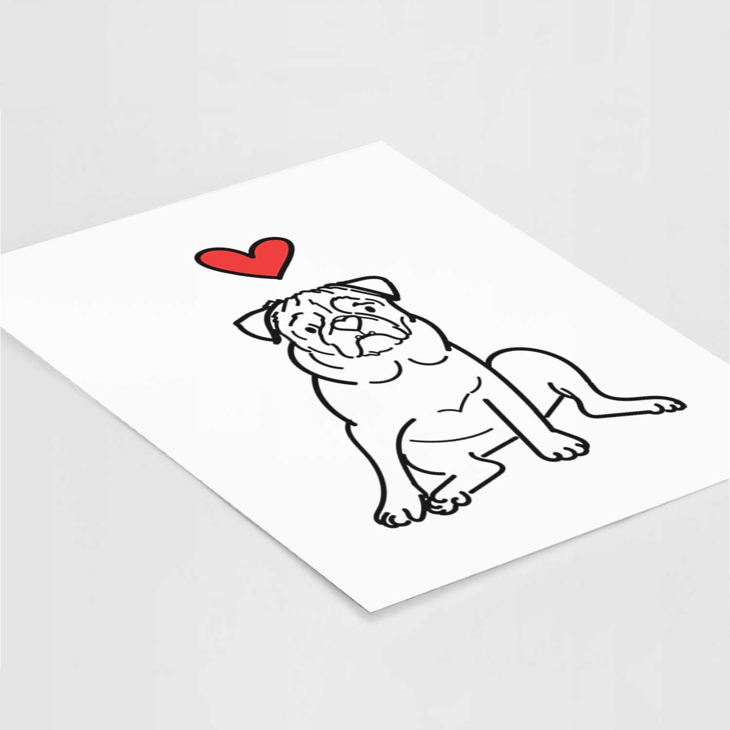 Love Always Pug - Rudy Art Print