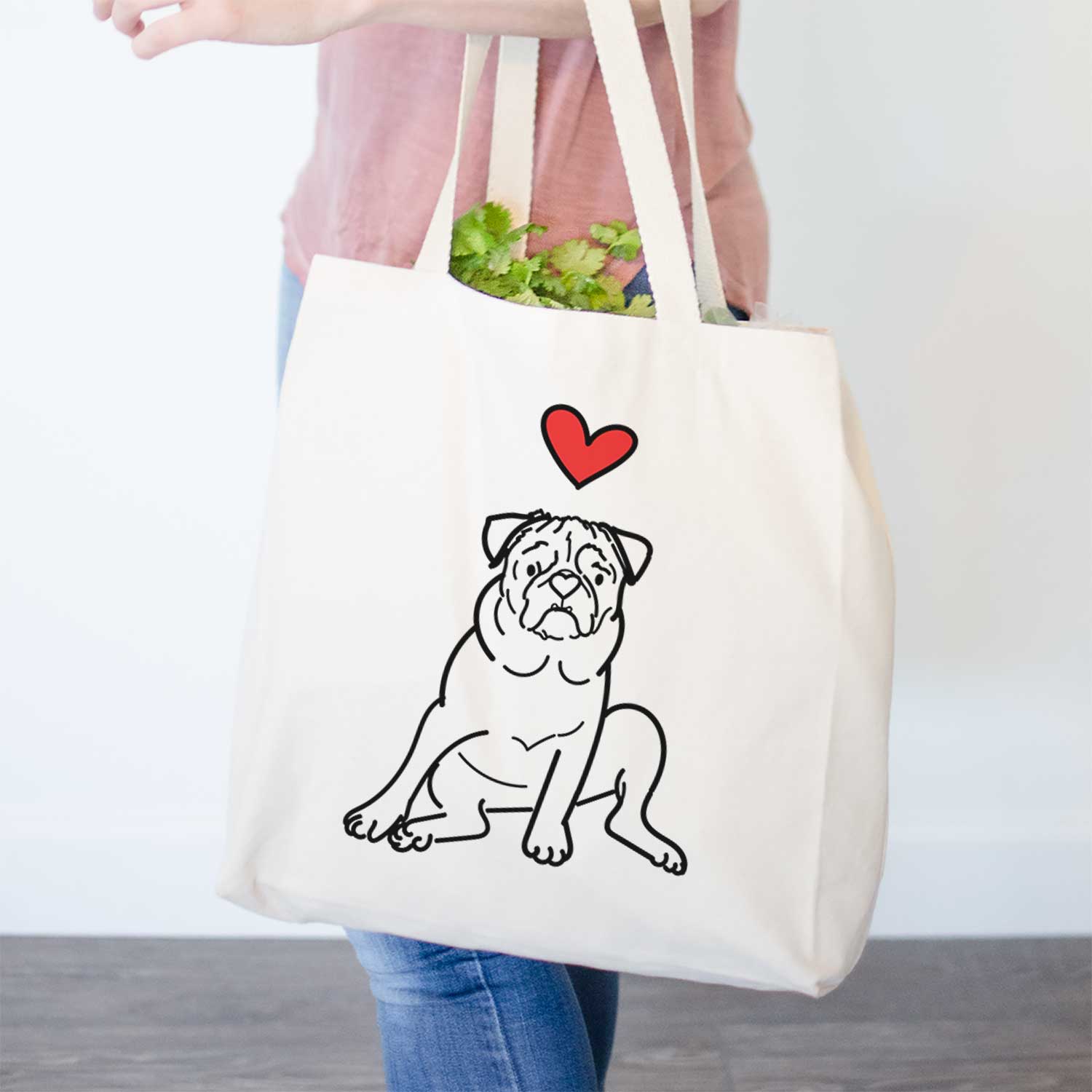 Love Always Pug - Rudy - Tote Bag