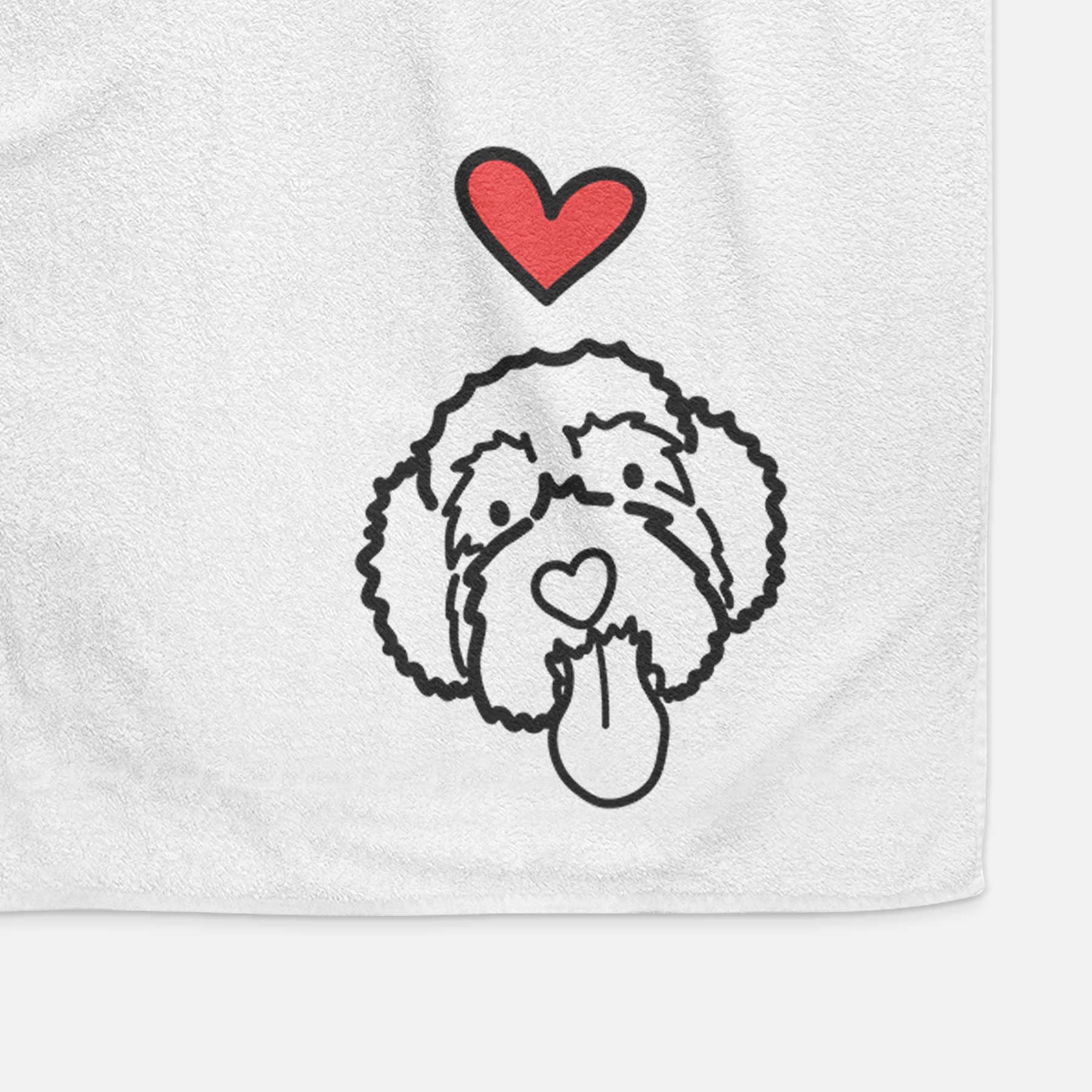 Love Always Portguese Water Dog - Sam - Decorative Hand Towel