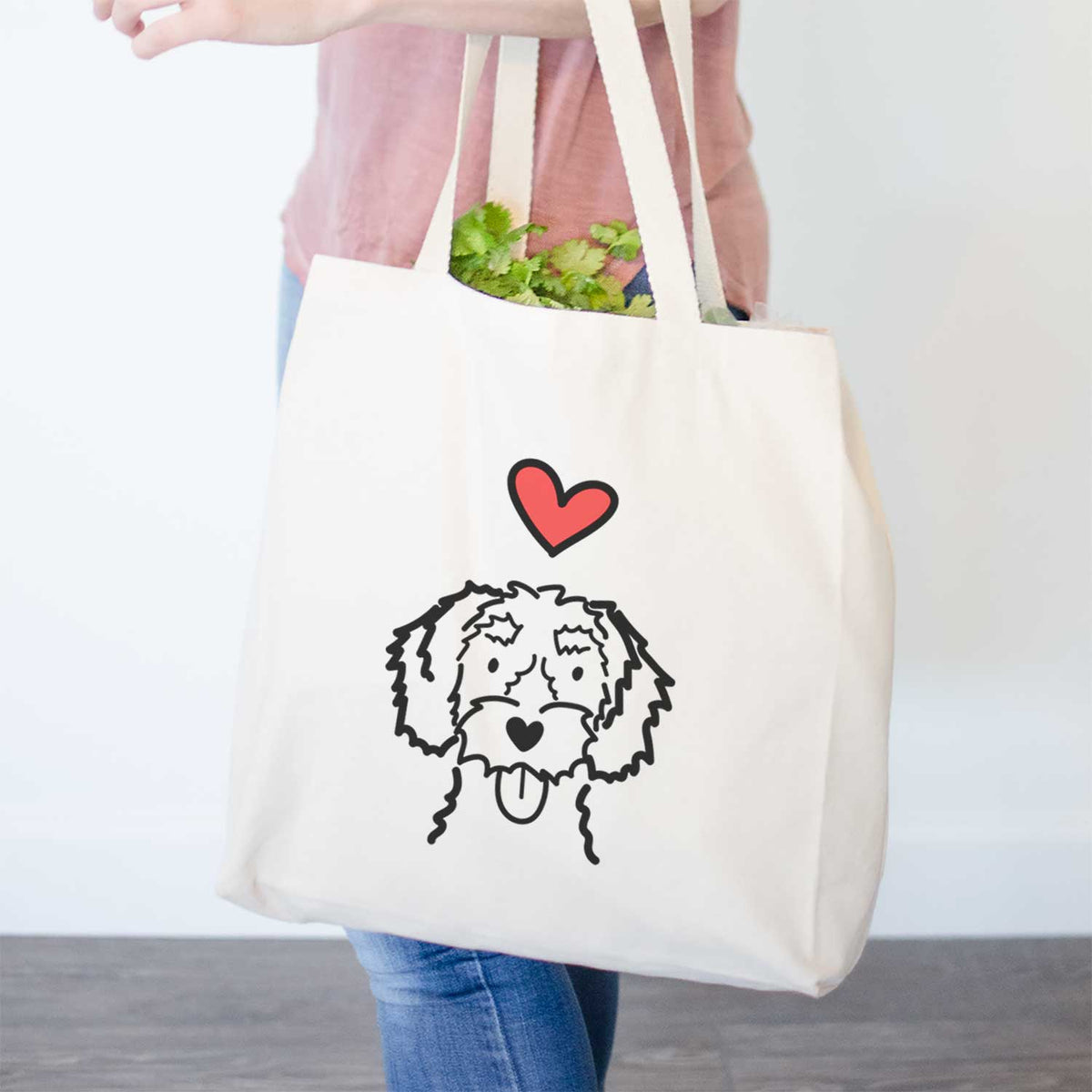 Love Always White Schnoodle - Tote Bag