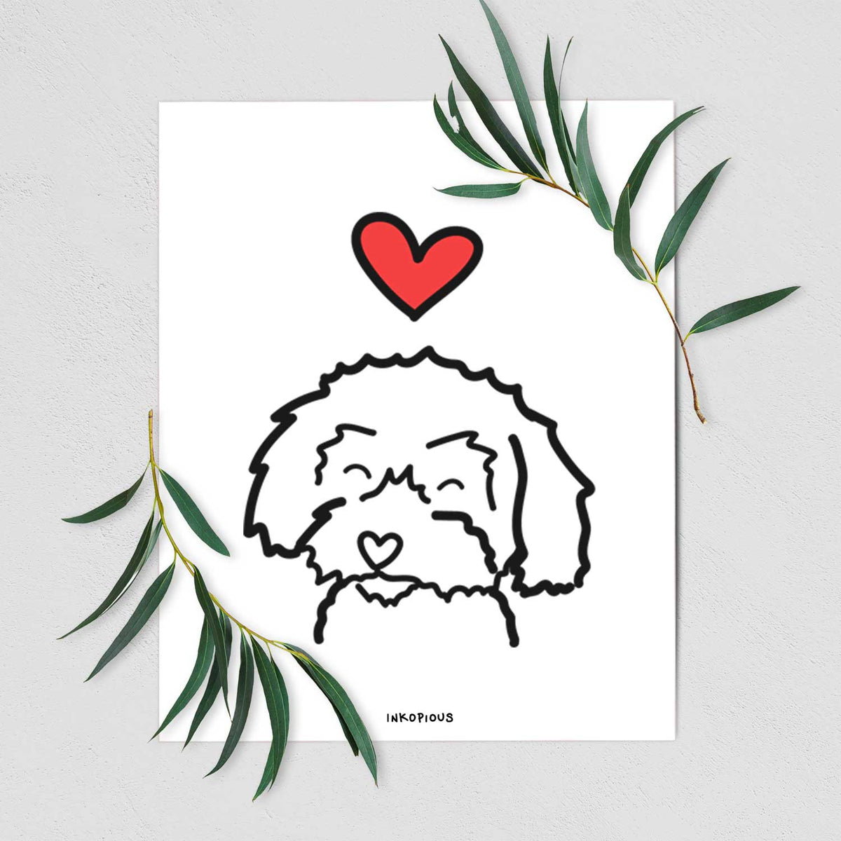 Love Always Schnoodle Art Print