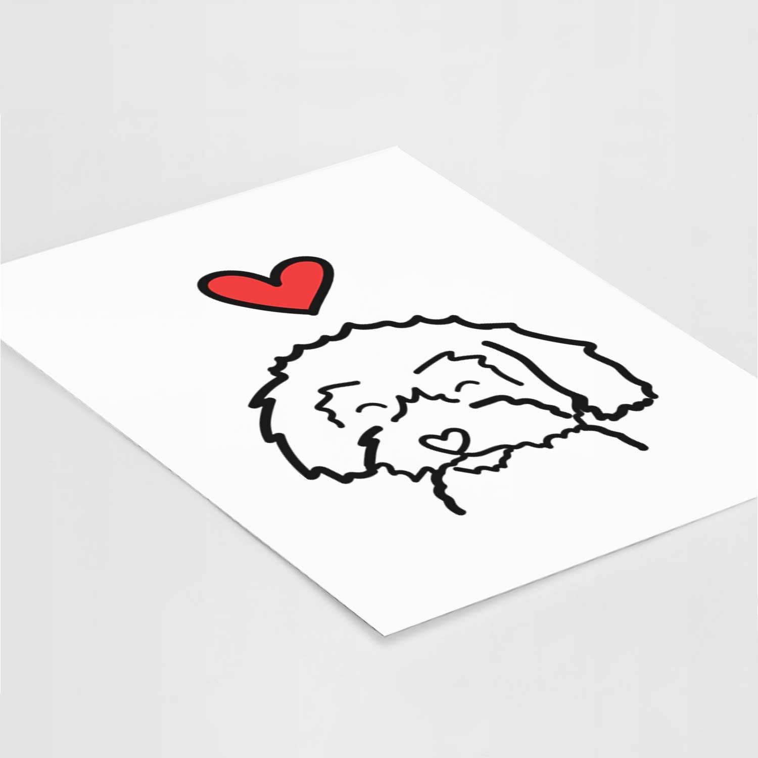 Love Always Schnoodle Art Print