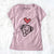 Love Always Pitbull Mix - Shadow - Women's V-neck Shirt