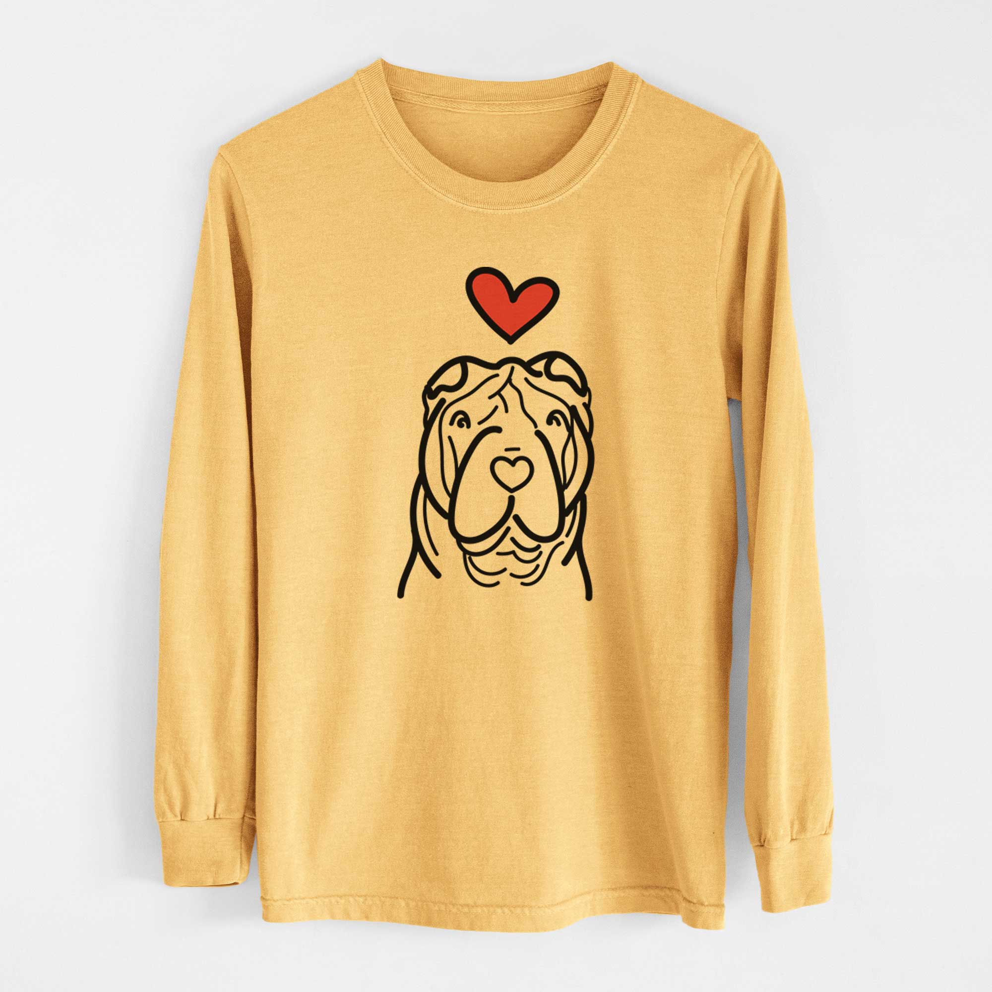 Love Always Shar Pei - Heavyweight 100% Cotton Long Sleeve