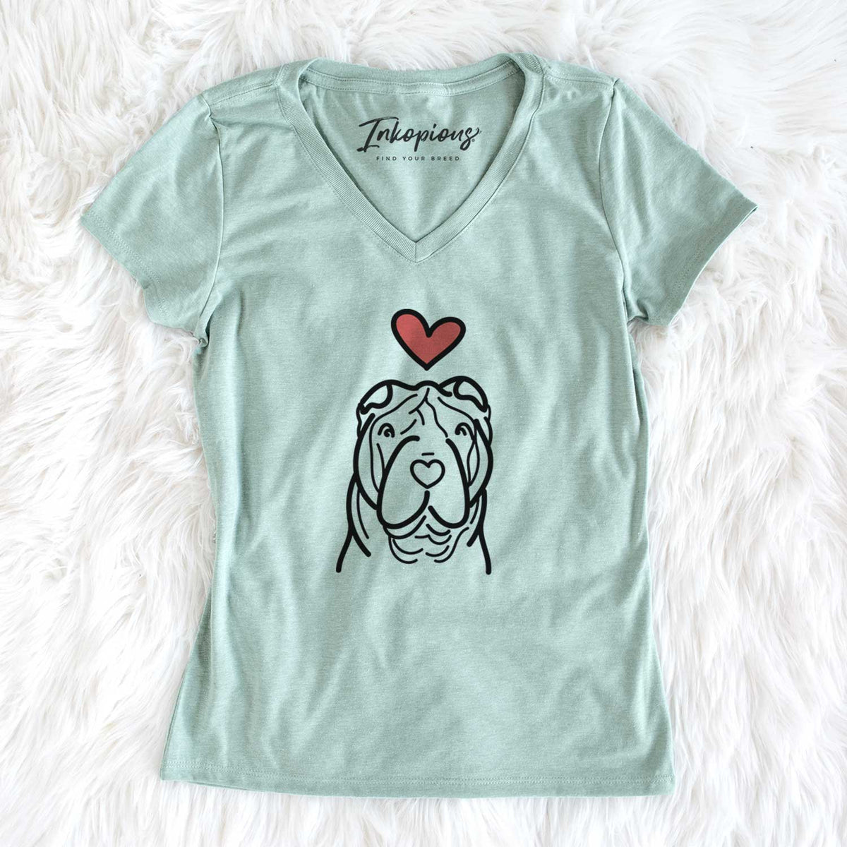 Love Always Shar Pei - Women&#39;s V-neck Shirt