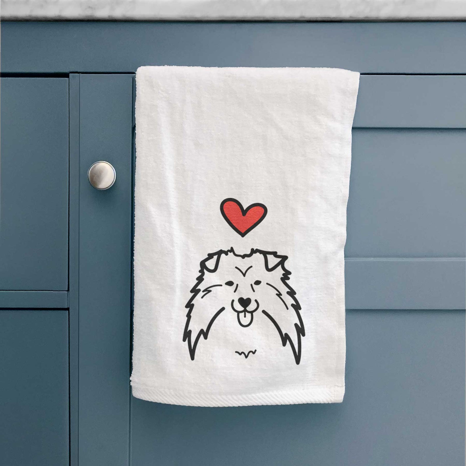 Love Always Shetland Sheepdog - Decorative Hand Towel