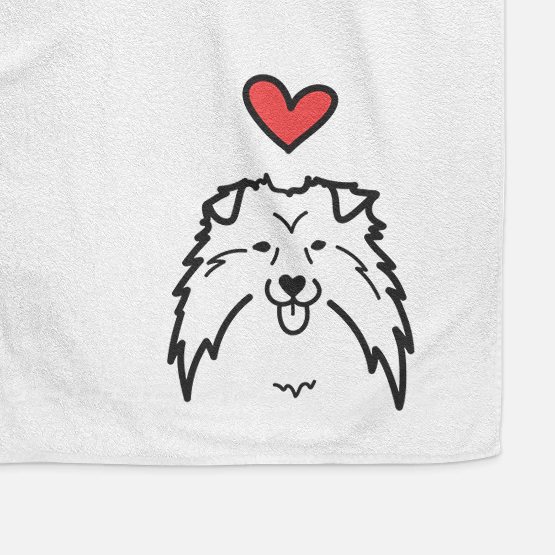 Love Always Shetland Sheepdog - Decorative Hand Towel