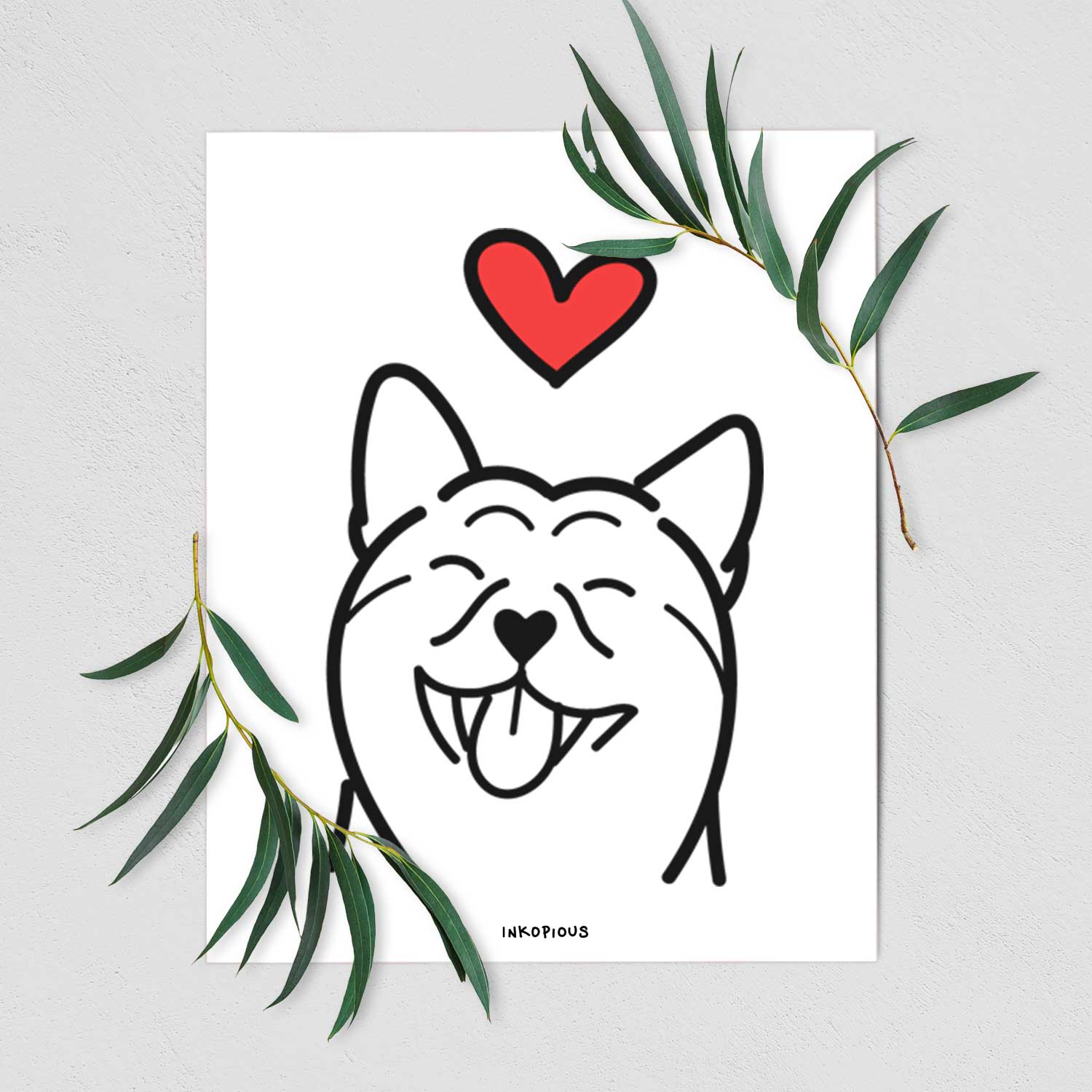 Love Always Shiba Inu Art Print