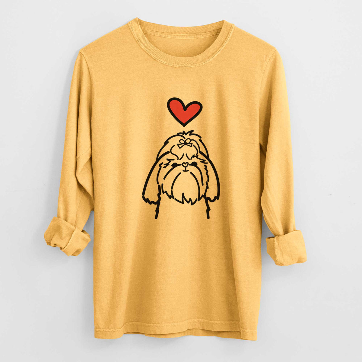 Love Always Shih Tzu - Heavyweight 100% Cotton Long Sleeve