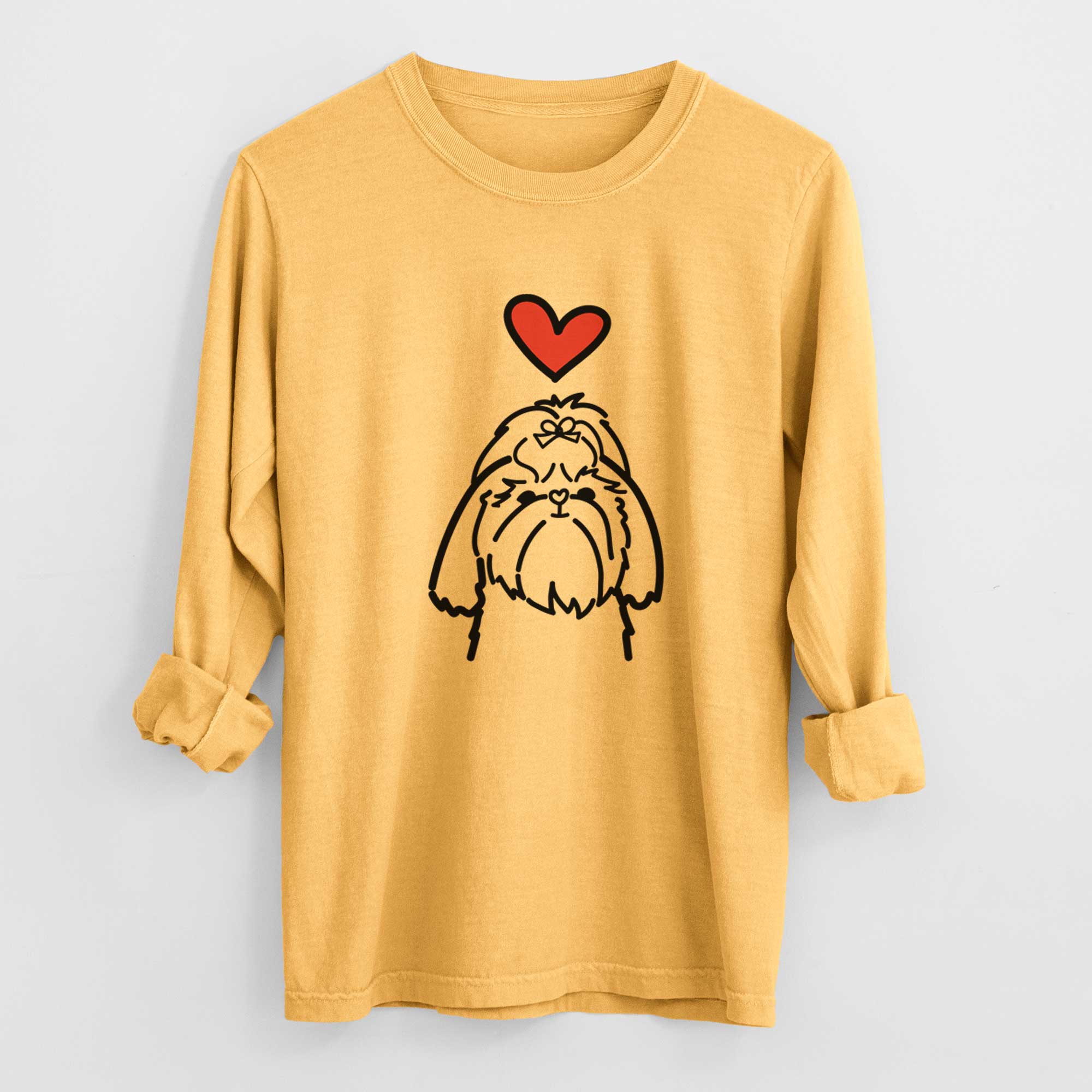 Love Always Shih Tzu - Heavyweight 100% Cotton Long Sleeve