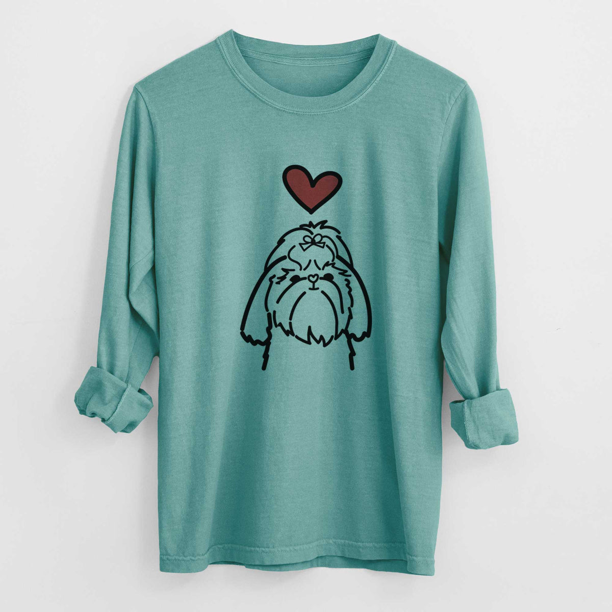 Love Always Shih Tzu - Heavyweight 100% Cotton Long Sleeve