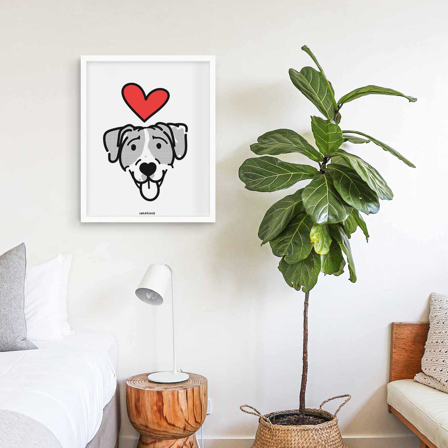 Love Always Bluetick Coonhound - Shiva Art Print