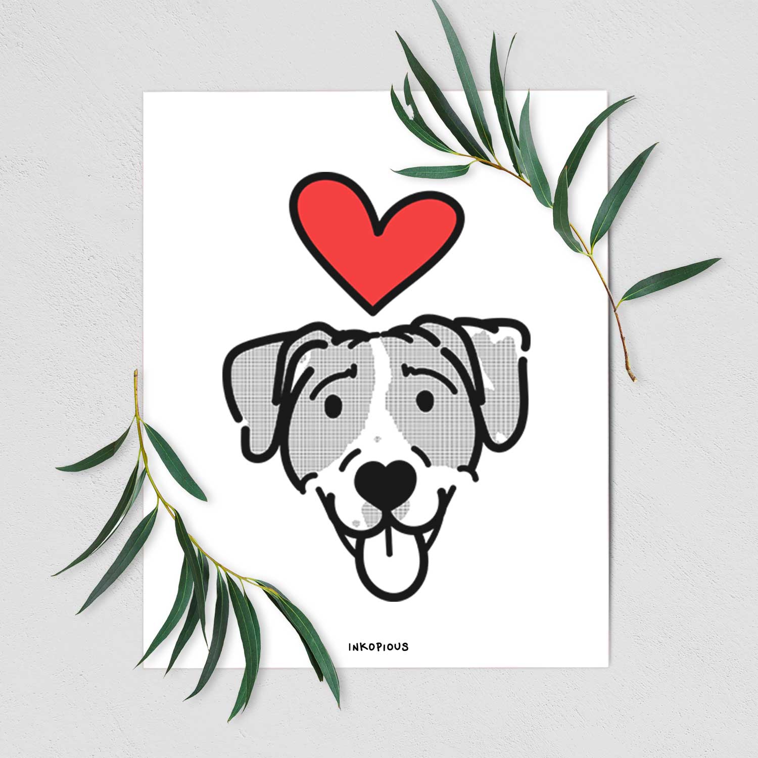 Love Always Bluetick Coonhound - Shiva Art Print