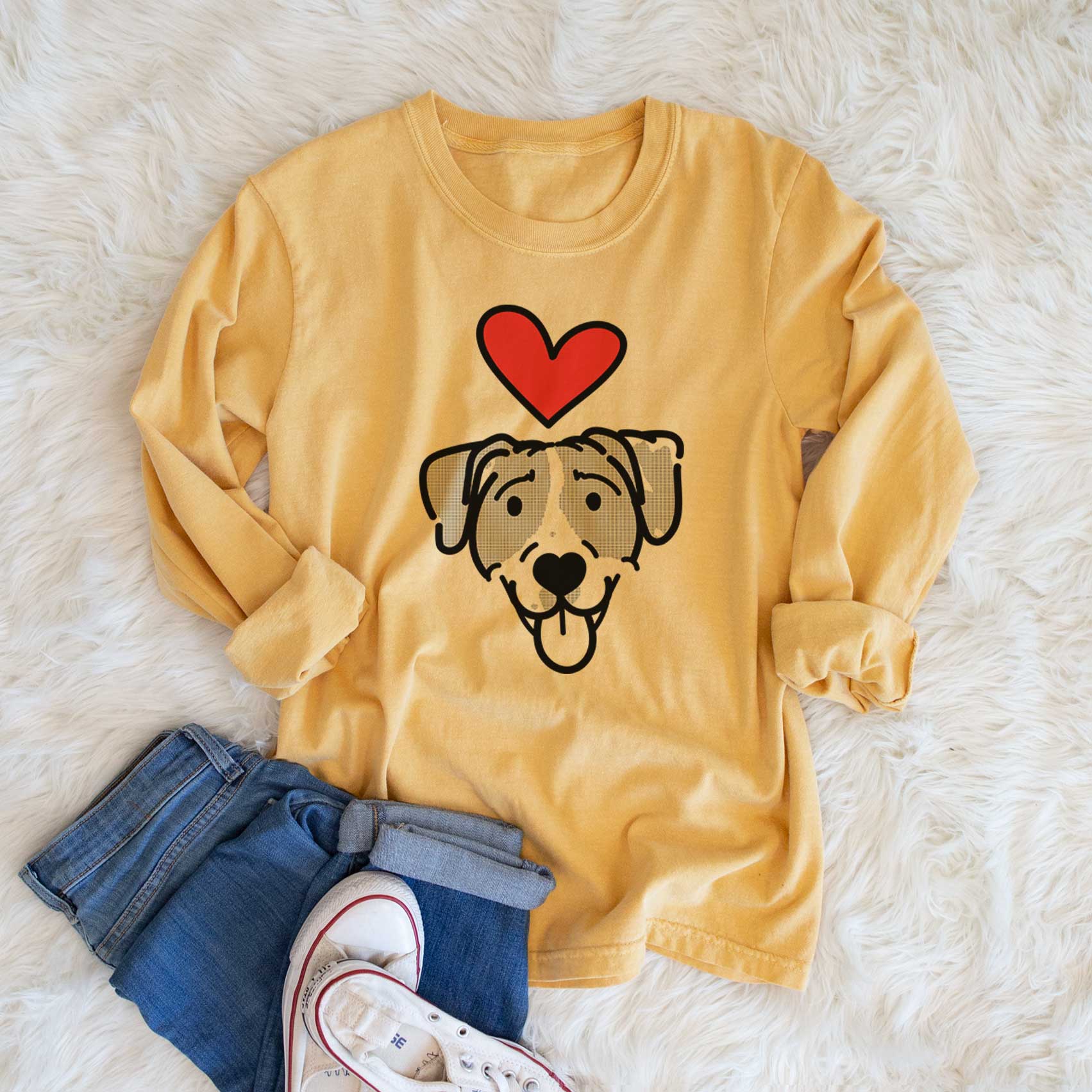 Love Always Bluetick Coonhound - Shiva - Heavyweight 100% Cotton Long Sleeve