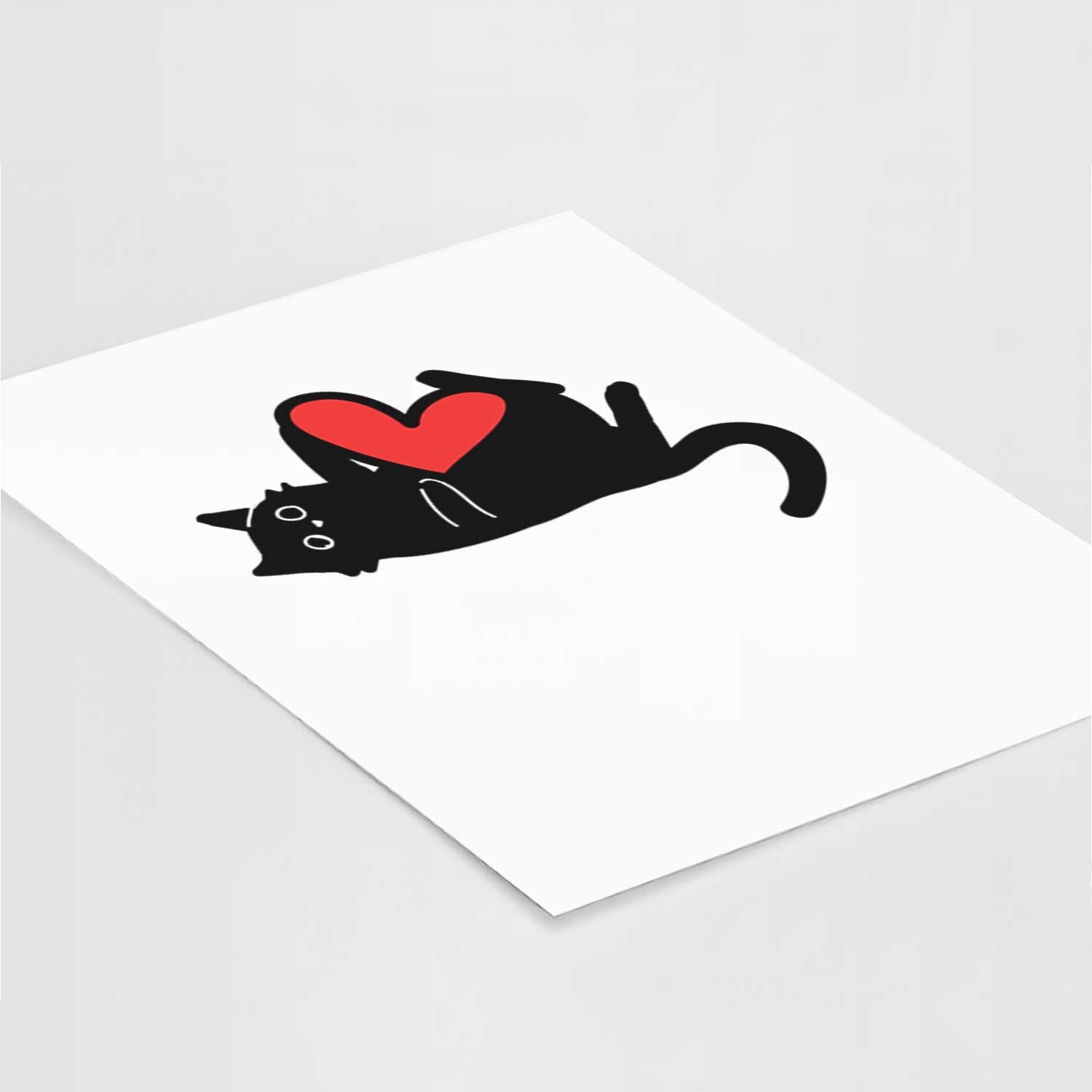 Love Always Black Cat - Smash Art Print