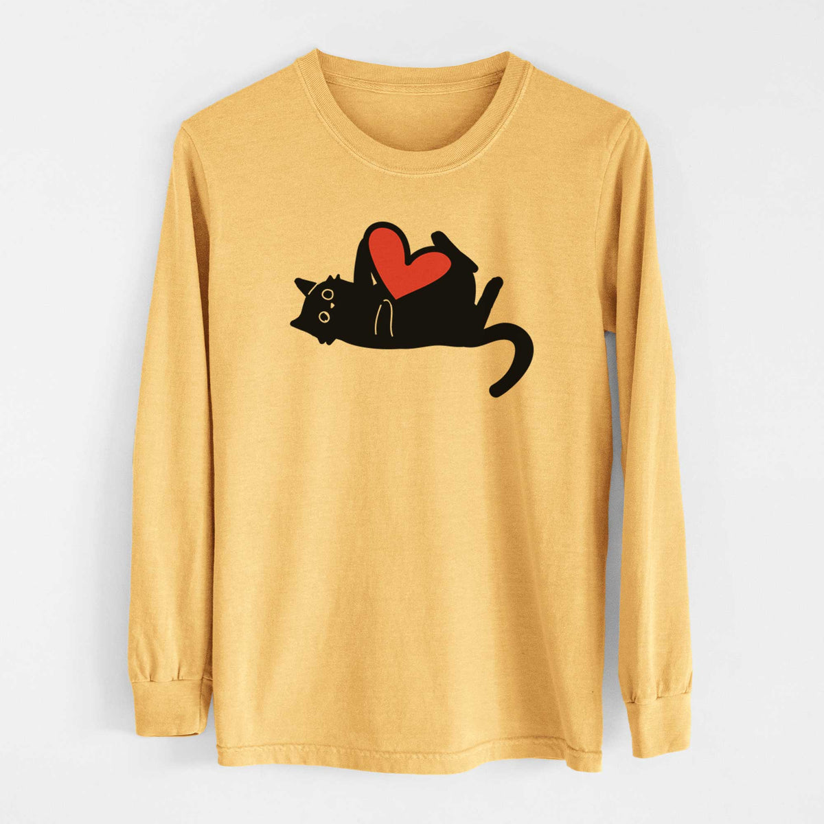 Love Always Black Cat - Smash - Heavyweight 100% Cotton Long Sleeve