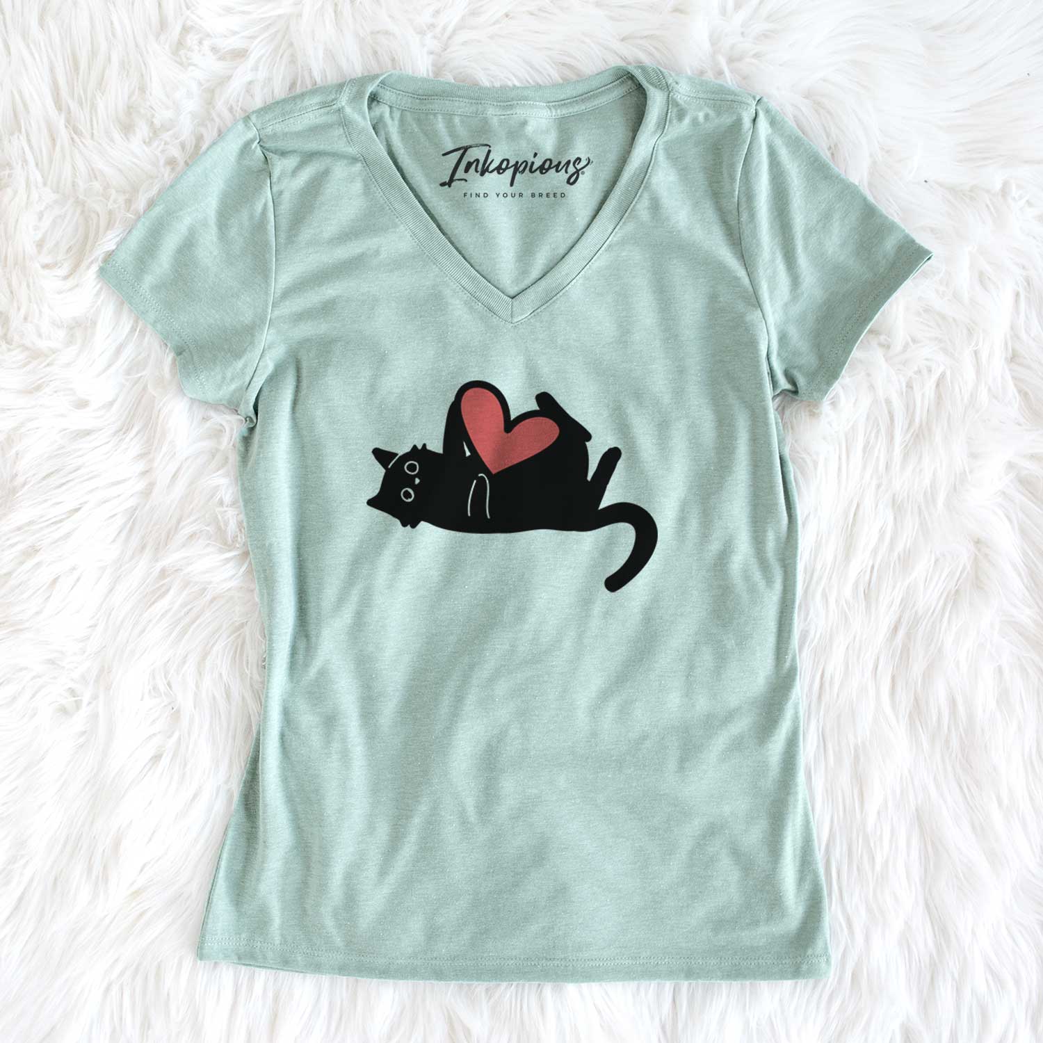 Love Always Black Cat - Smash - Women's V-neck Shirt