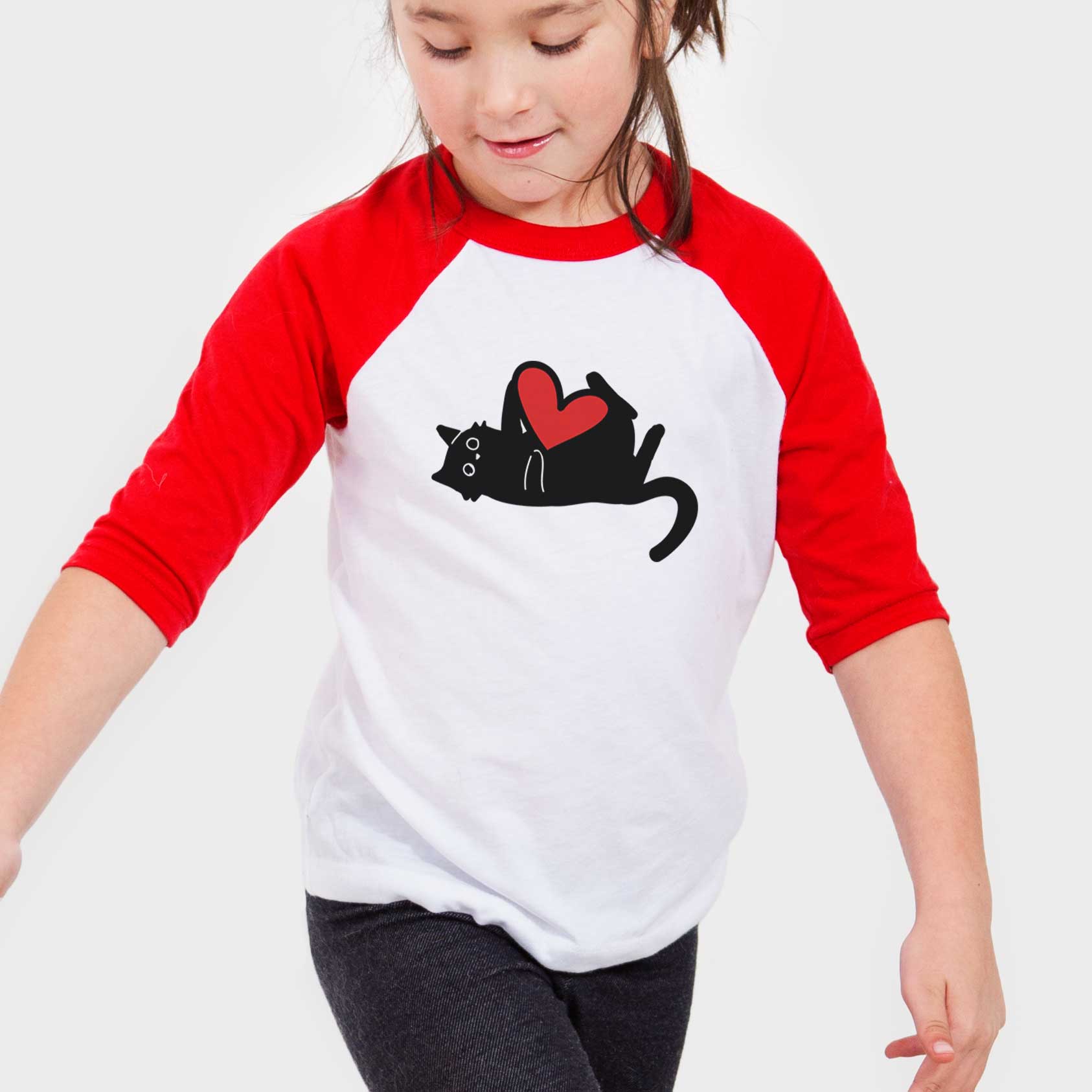 Love Always Black Cat - Smash - Youth 3/4 Long Sleeve