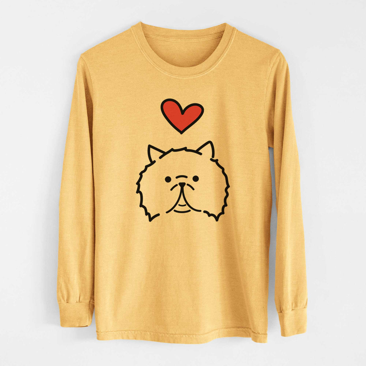 Love Always Persian Cat - Smoosh - Heavyweight 100% Cotton Long Sleeve