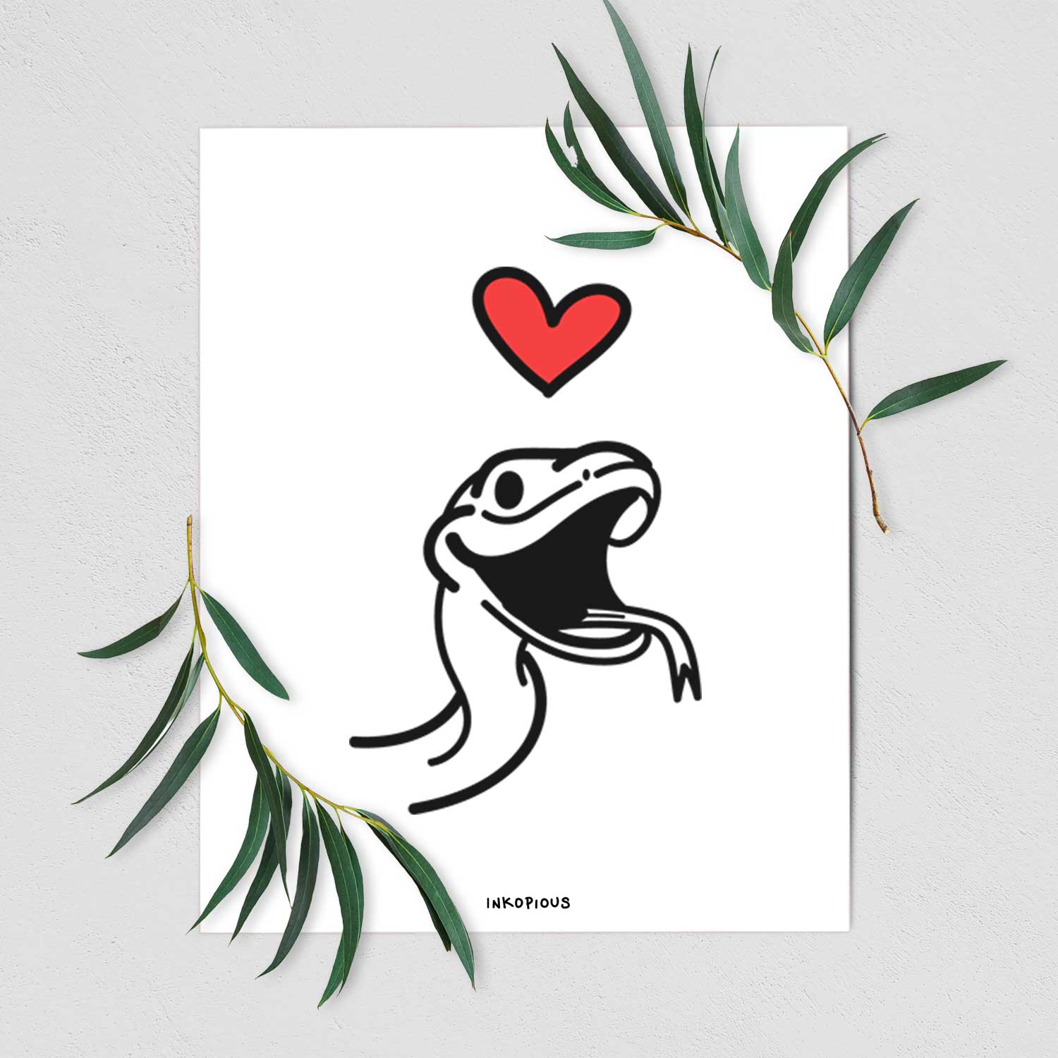 Love Always Snake - Spike Art Print