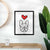 Love Always French Bulldog - Squishy Art Print