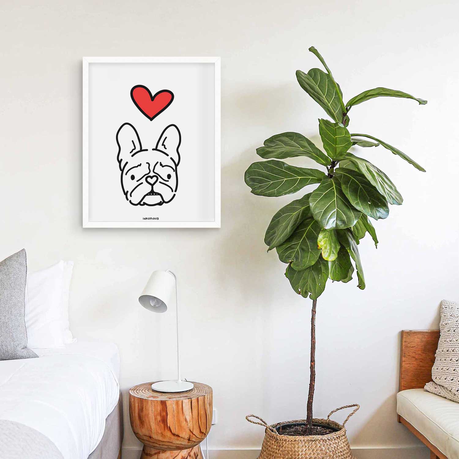 Love Always French Bulldog - Squishy Art Print