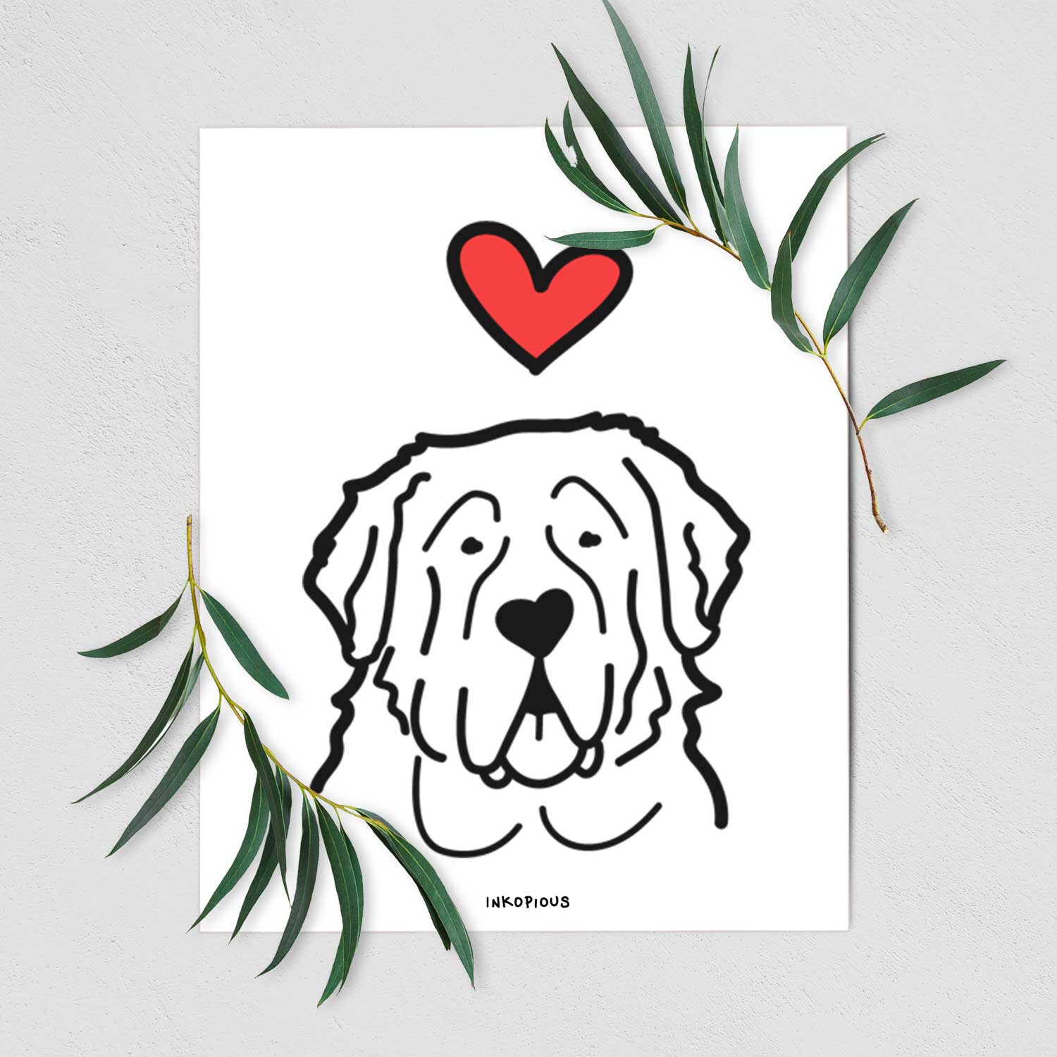 Love Always Saint Bernard Art Print