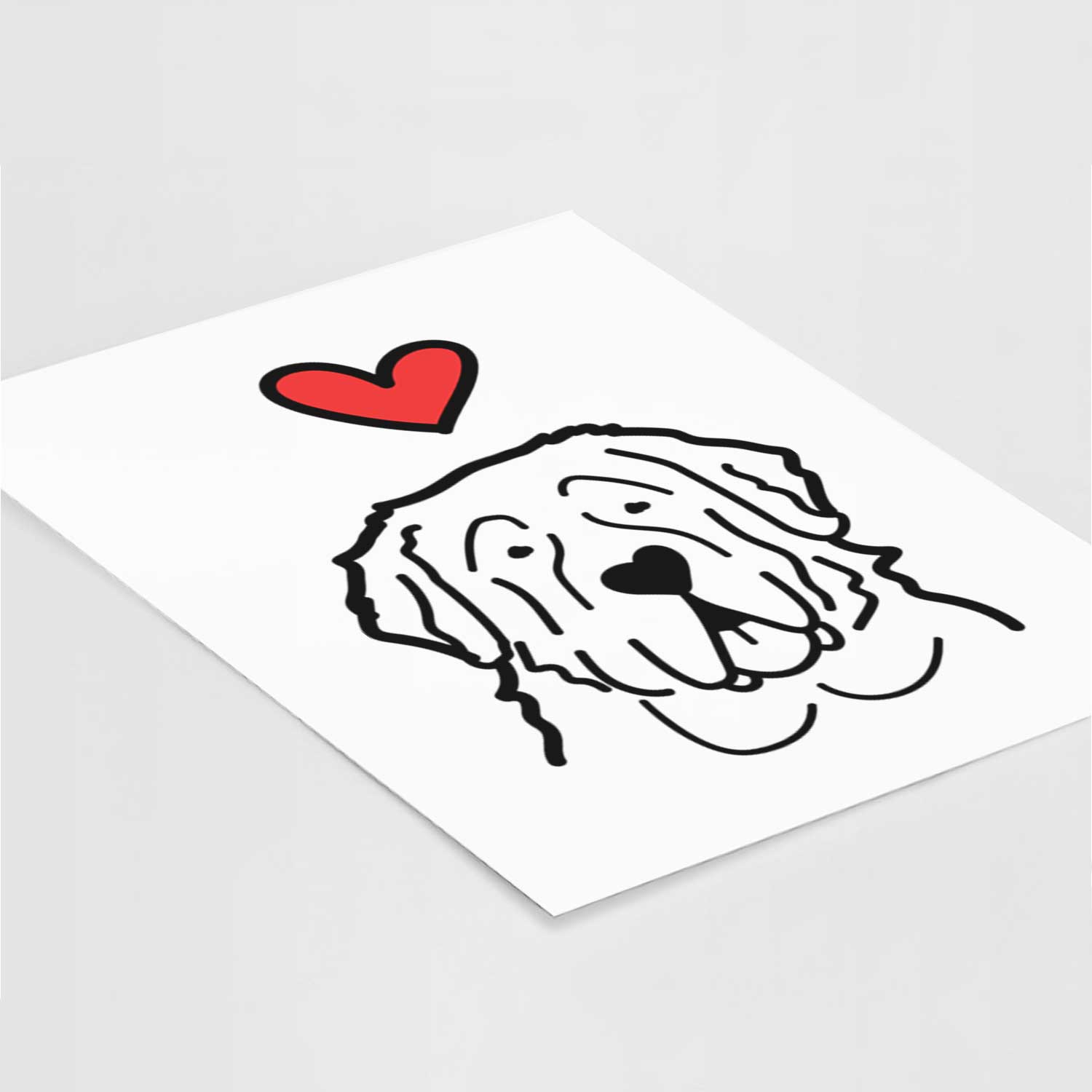 Love Always Saint Bernard Art Print