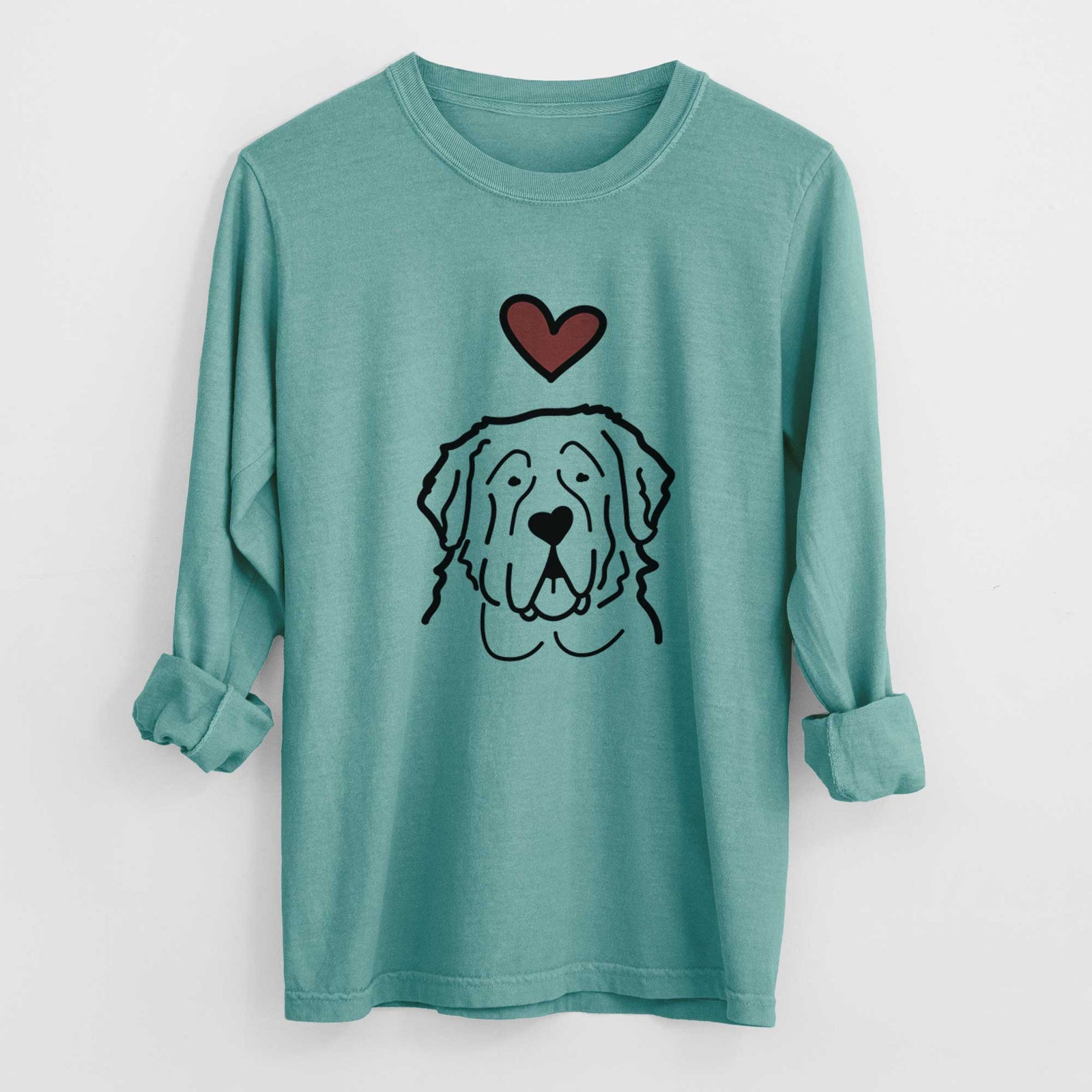 Love Always Saint Bernard - Heavyweight 100% Cotton Long Sleeve