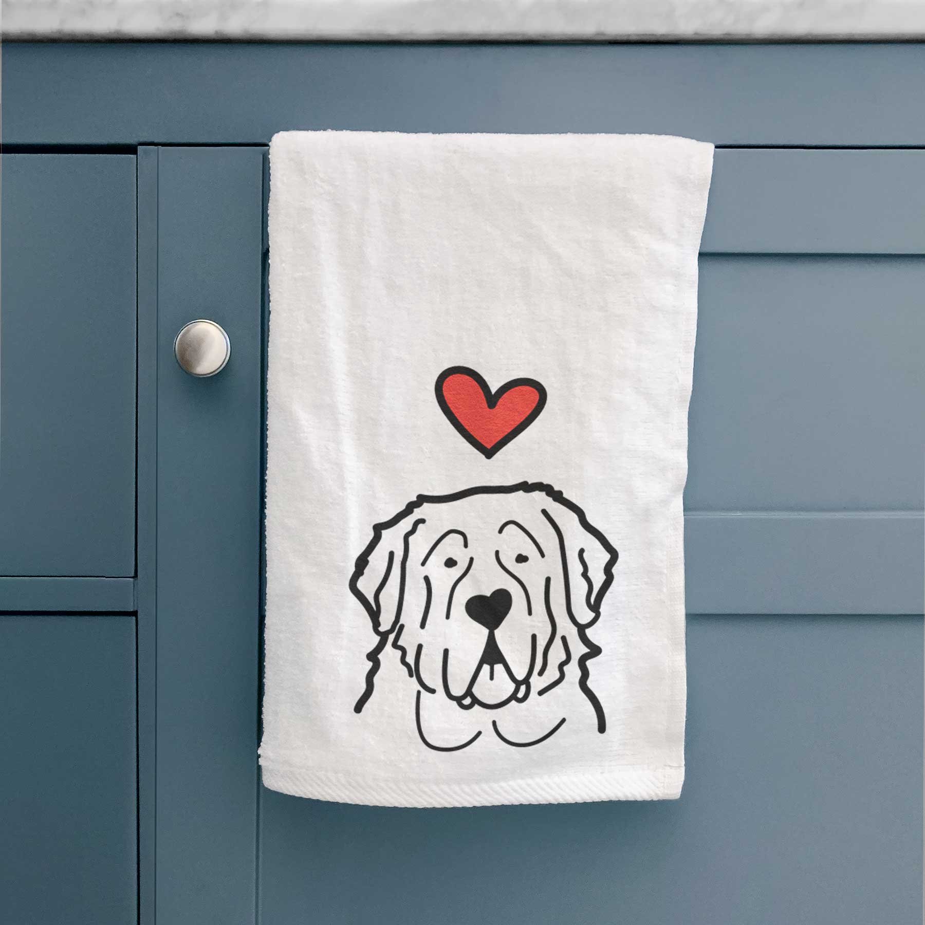 Love Always Saint Bernard - Decorative Hand Towel