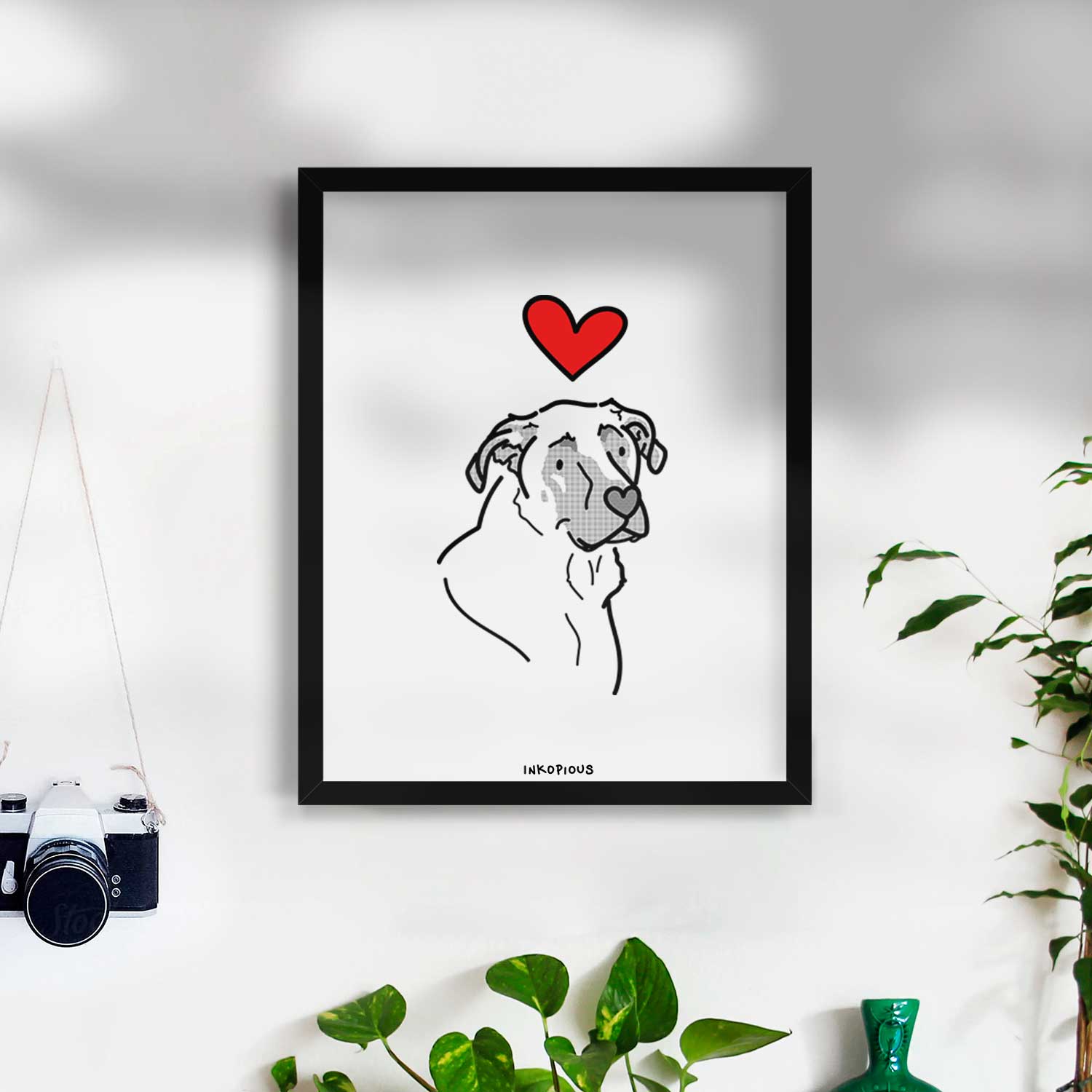 Love Always Mastiff German Shepherd Mix - Tank Art Print