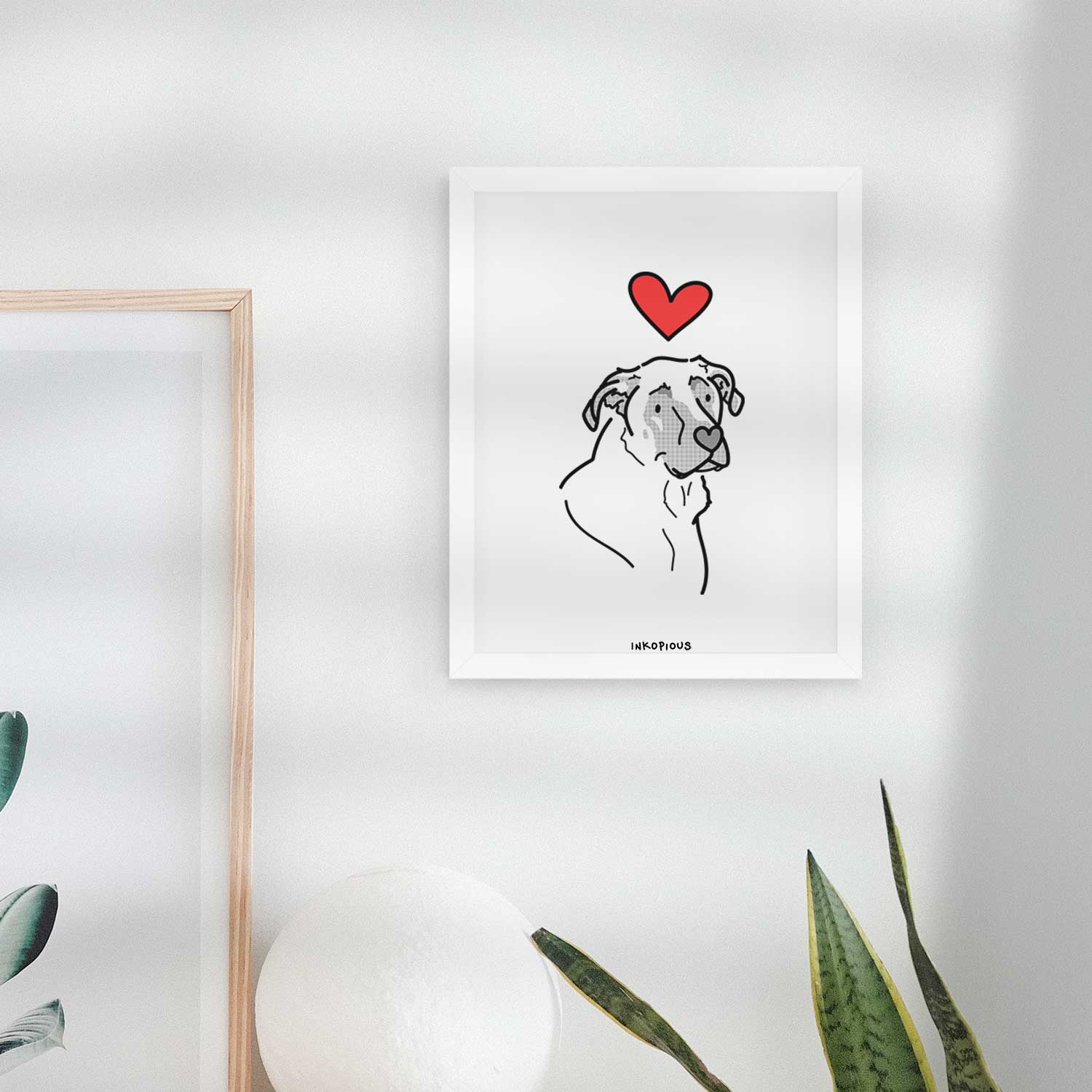 Love Always Mastiff German Shepherd Mix - Tank Art Print