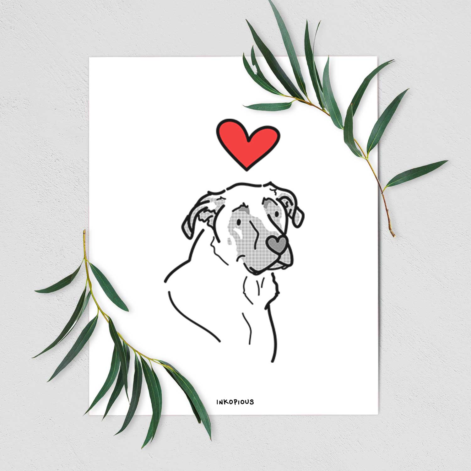 Love Always Mastiff German Shepherd Mix - Tank Art Print