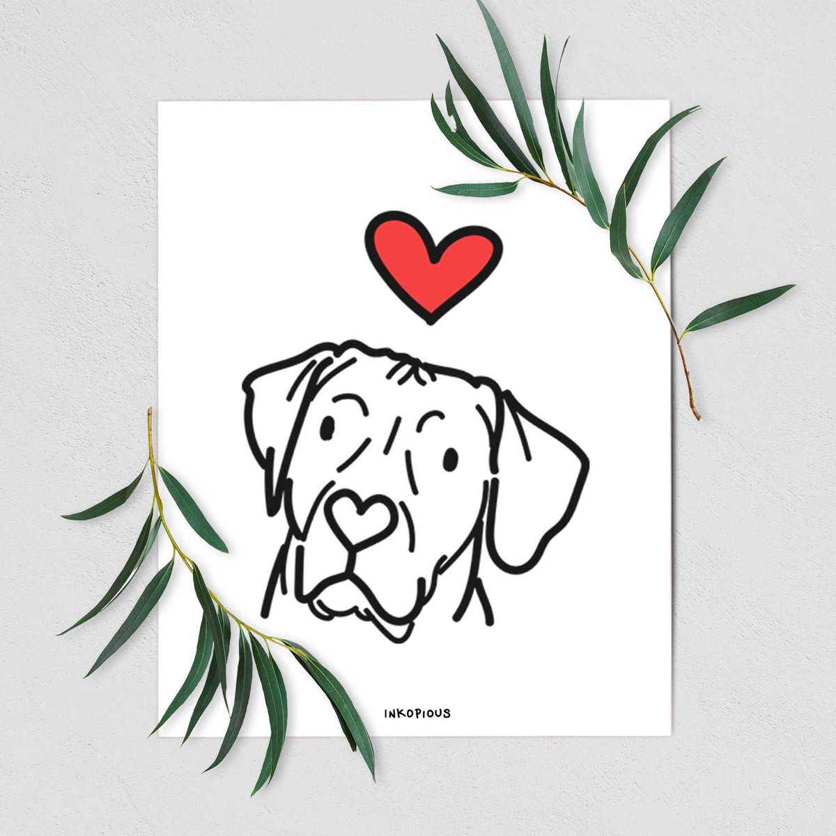 Love Always Rhodesian Ridgeback - Tito Art Print
