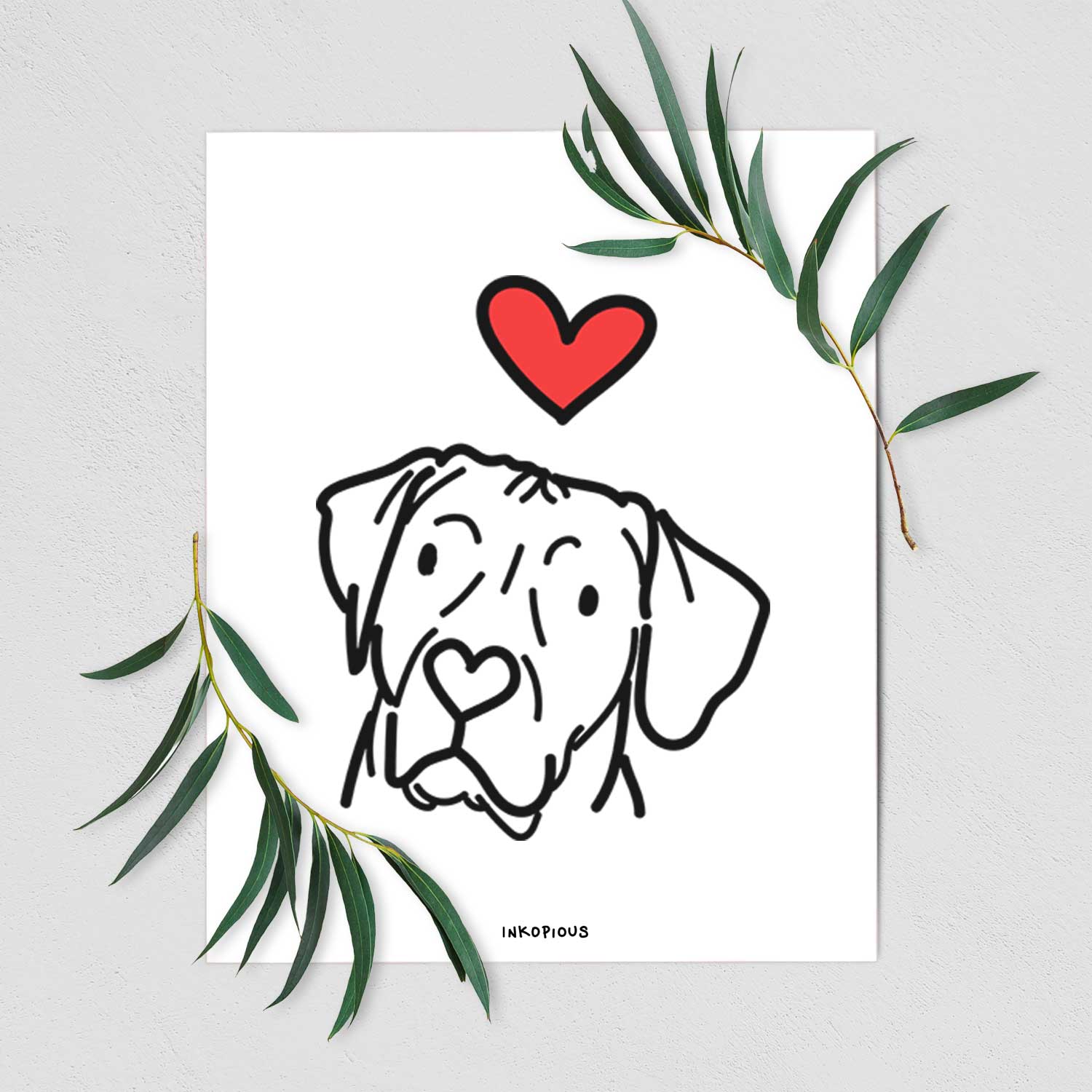 Love Always Rhodesian Ridgeback - Tito Art Print